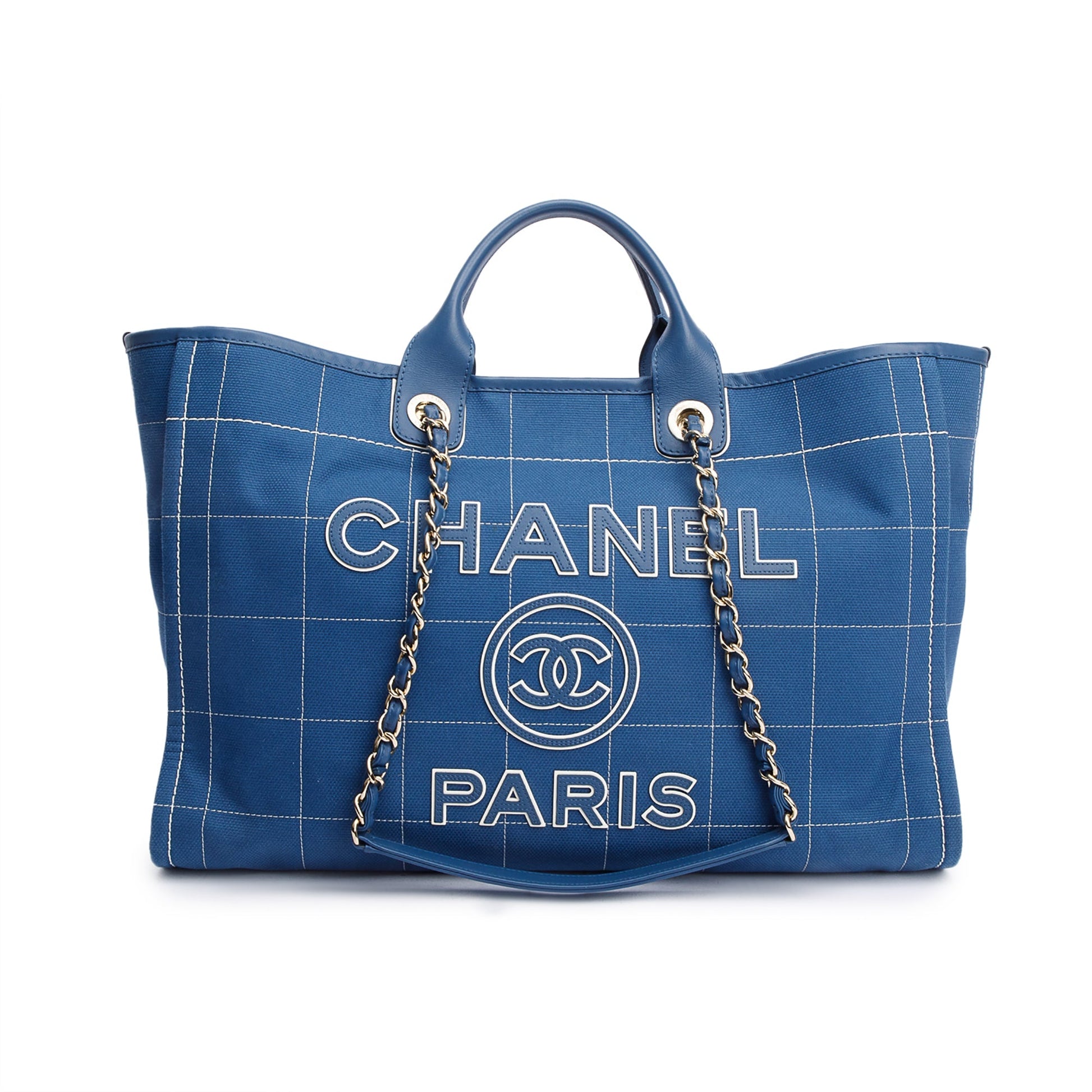 Chanel Cotton Deauville Blue Travel Bag