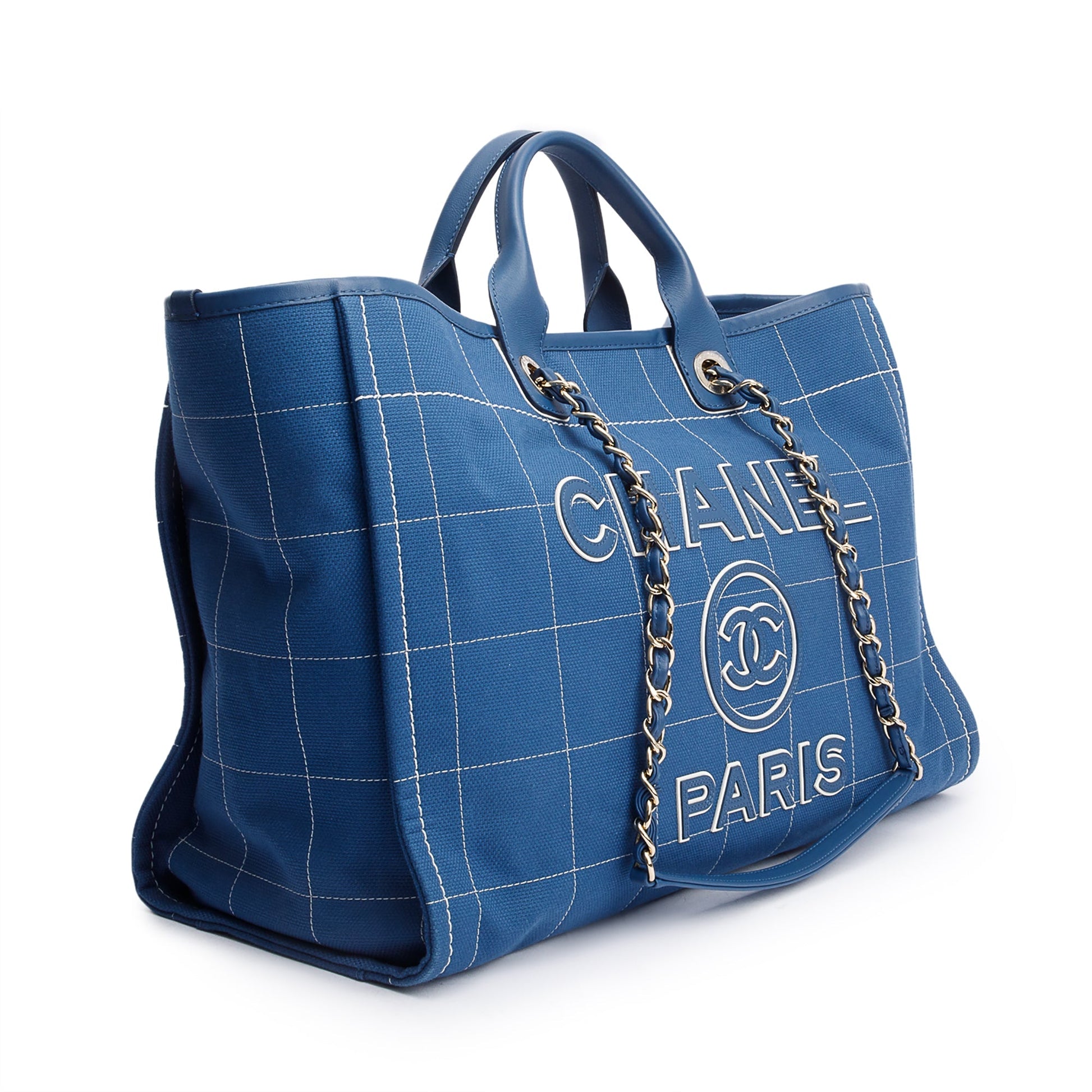 Chanel Cotton Deauville Blue Travel Bag