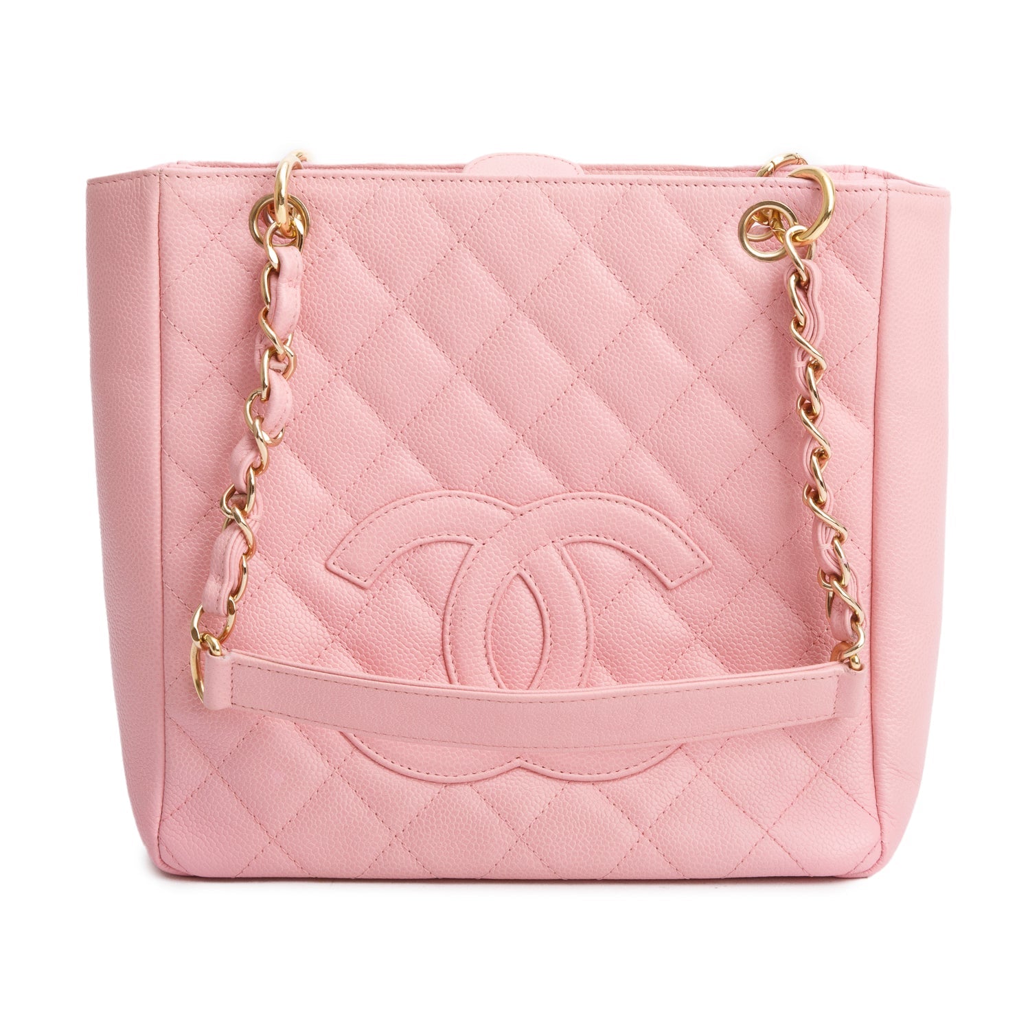 Chanel Caviar Petite Shopping Leather Pink Travel Bag Shopping Tote