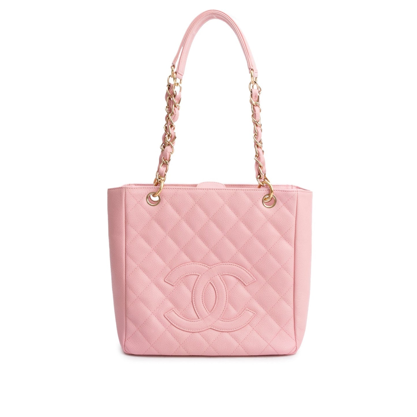 Chanel Caviar Petite Shopping Leather Pink Travel Bag Shopping Tote