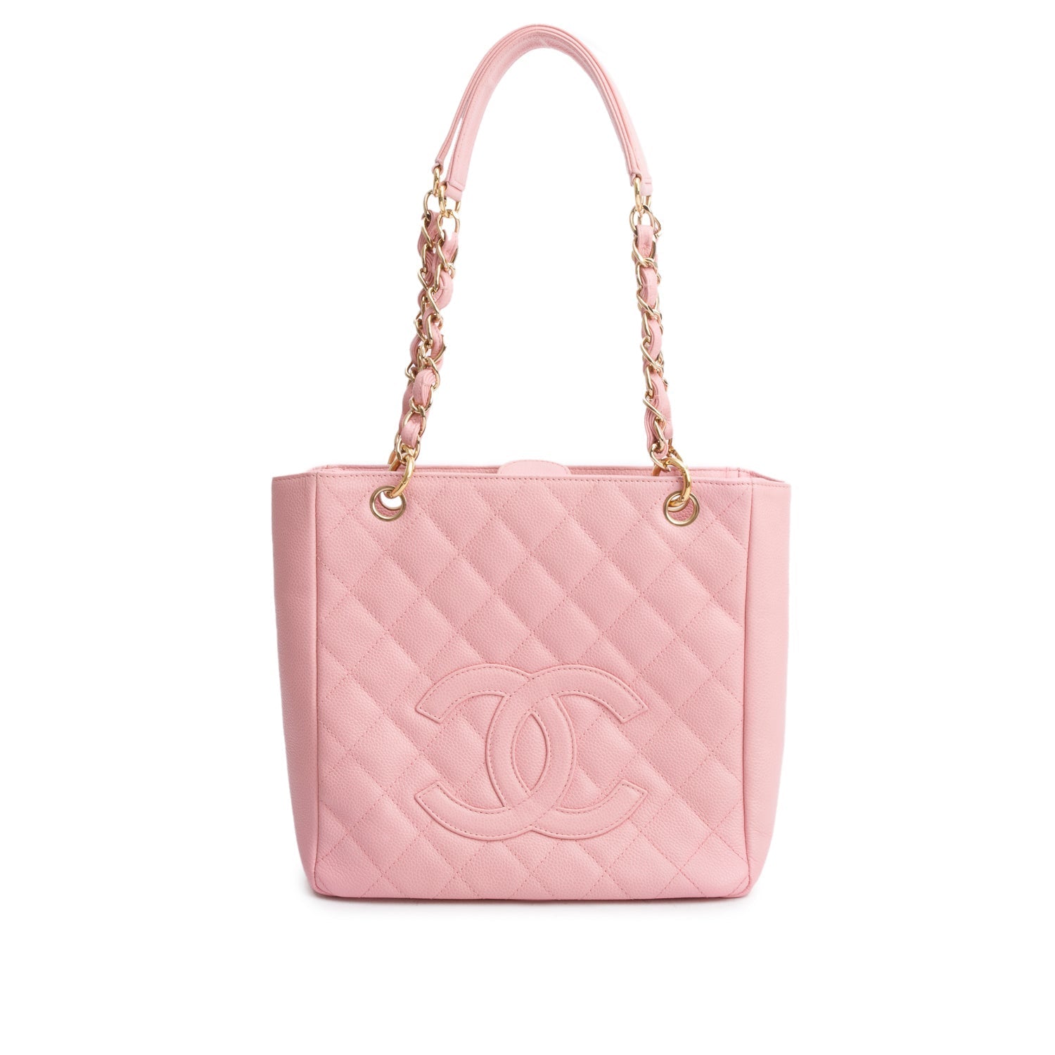 Chanel Caviar Petite Shopping Leather Pink Travel Bag Shopping Tote