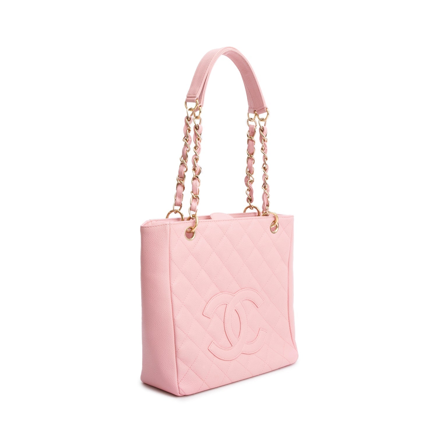 Chanel Caviar Petite Shopping Leather Pink Travel Bag Shopping Tote