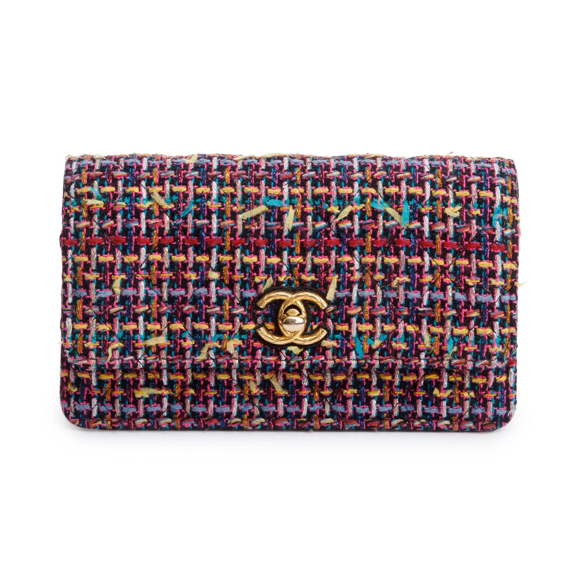Chanel Tweed Flap Multicolor Travel Bag