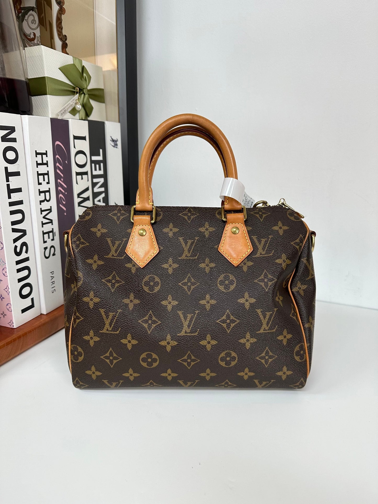 Louis Vuitton LV Monogram Speedy 25 with strap - Brown Handle Bags, Handbags #1SANCE