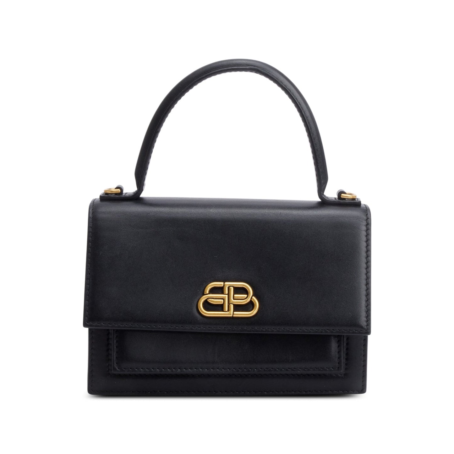 Balenciaga Xs Sharp Top Handle Bag Leather Black Travel Bag