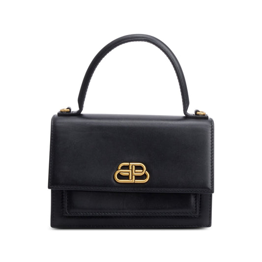 Balenciaga Xs Sharp Top Handle Bag Leather Black Travel Bag
