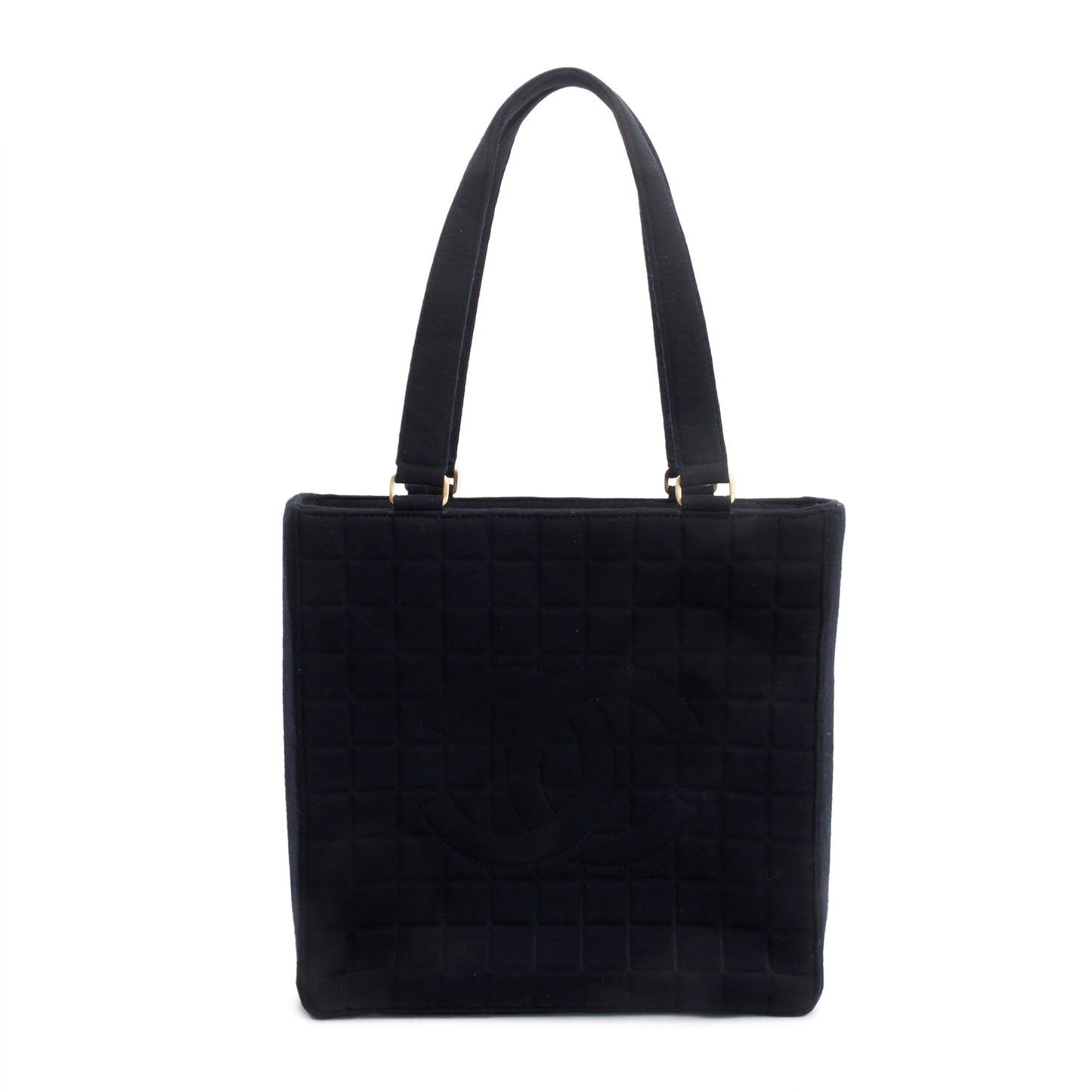 Chanel Quilted Jersey Chocolate Bar CC Black Travel Bag