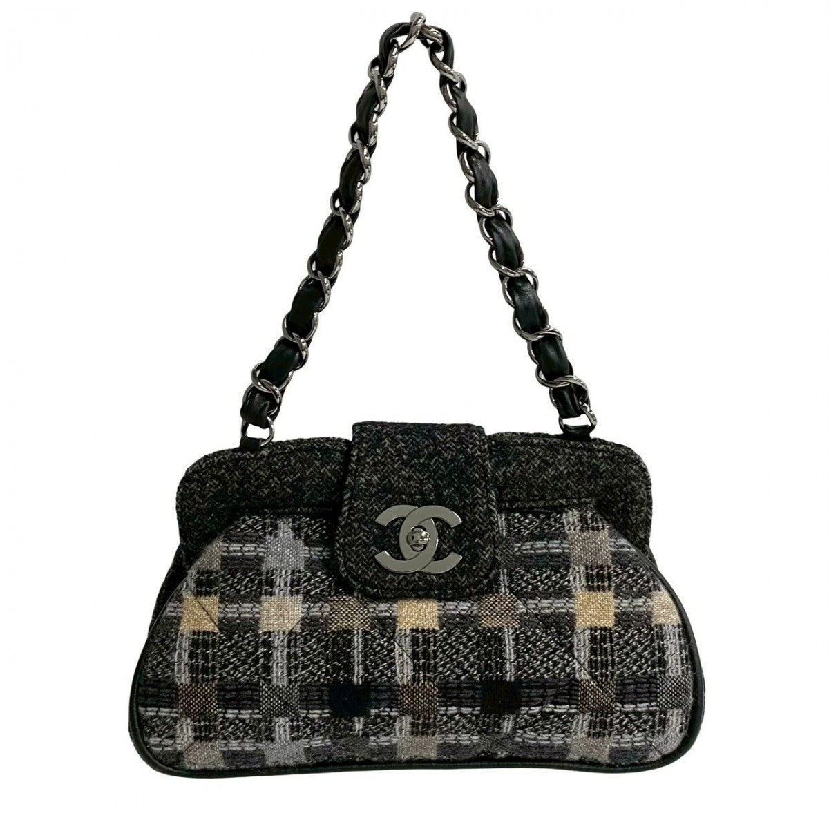 Chanel Tweed Lambskin COCO Mark Multicolor Shoulder Bag