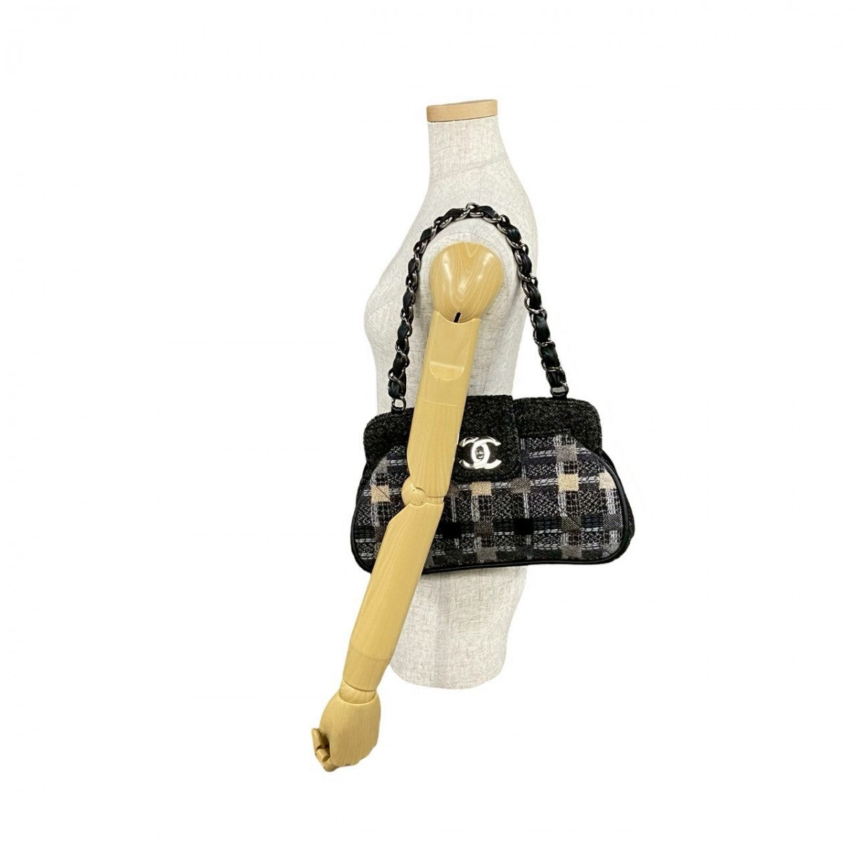 Chanel Tweed Lambskin COCO Mark Multicolor Shoulder Bag
