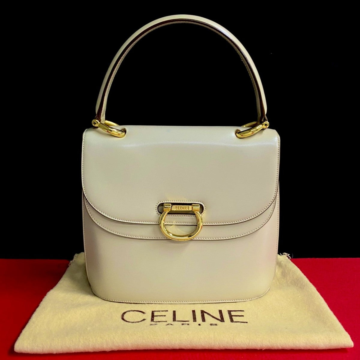 Calfskin, Metal Women Leather Beige Travel Bag
