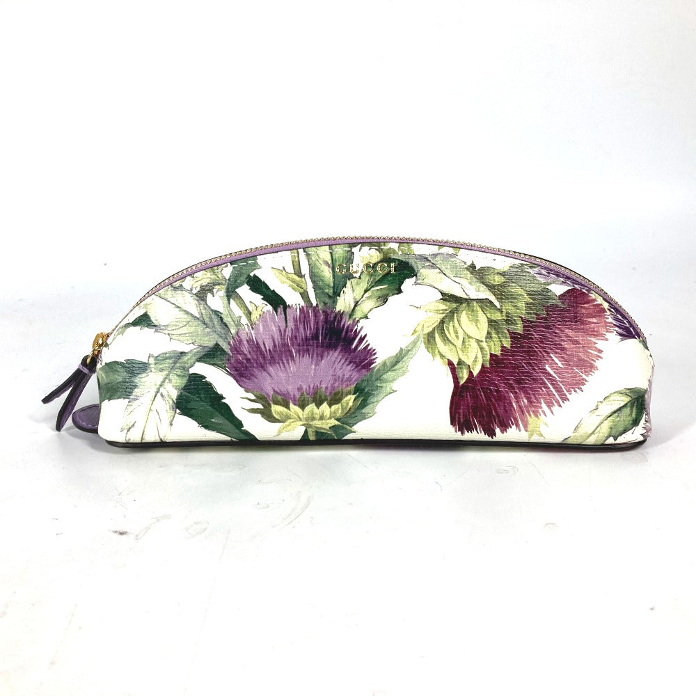 Gucci pencil purple Tian Flora Print Leather Handbag