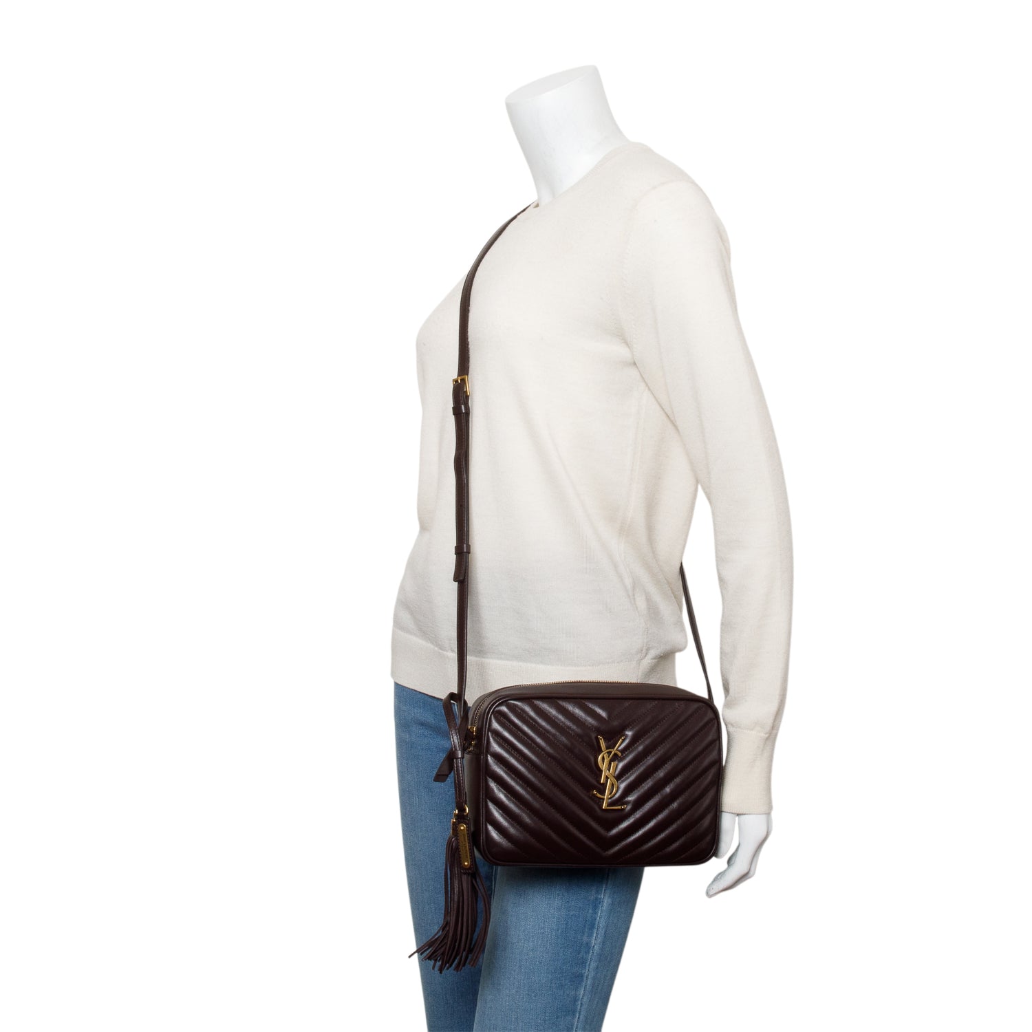 YSL Saint Laurent Lou Camera Bag Leather Quilted Crossbody Bag