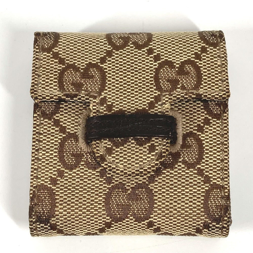 Gucci Table clock Quartz Stainless Steel Canvas Black Multicolor Logo Travel Bag