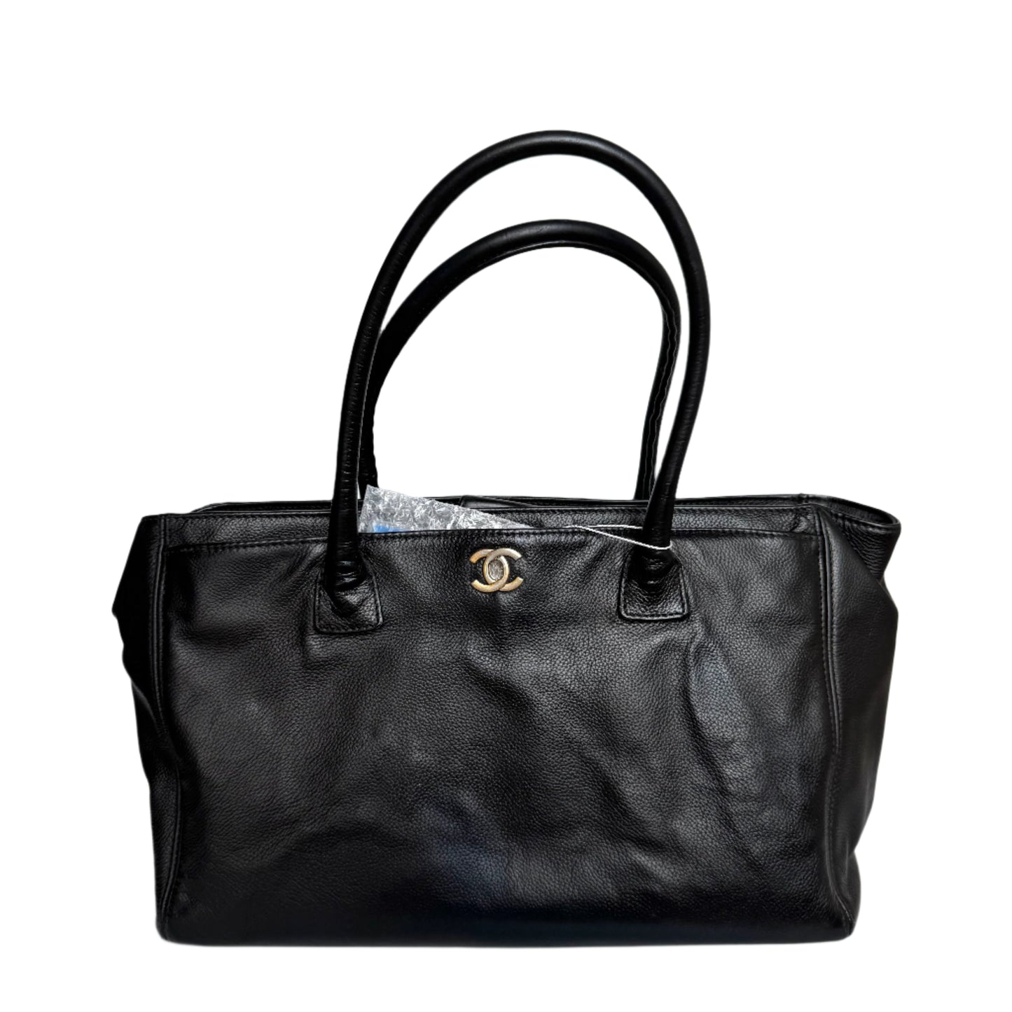 Chanel Cerf Executive Caviar Hardware Black Gold Leather Handbag Hardware 2