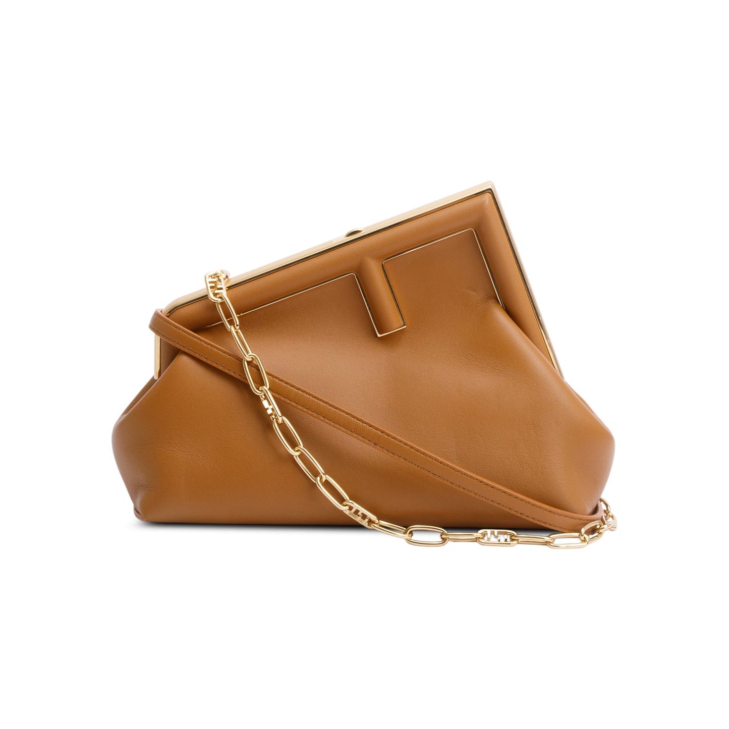 Fendi Nappa First Bag Leather Brown Travel Bag