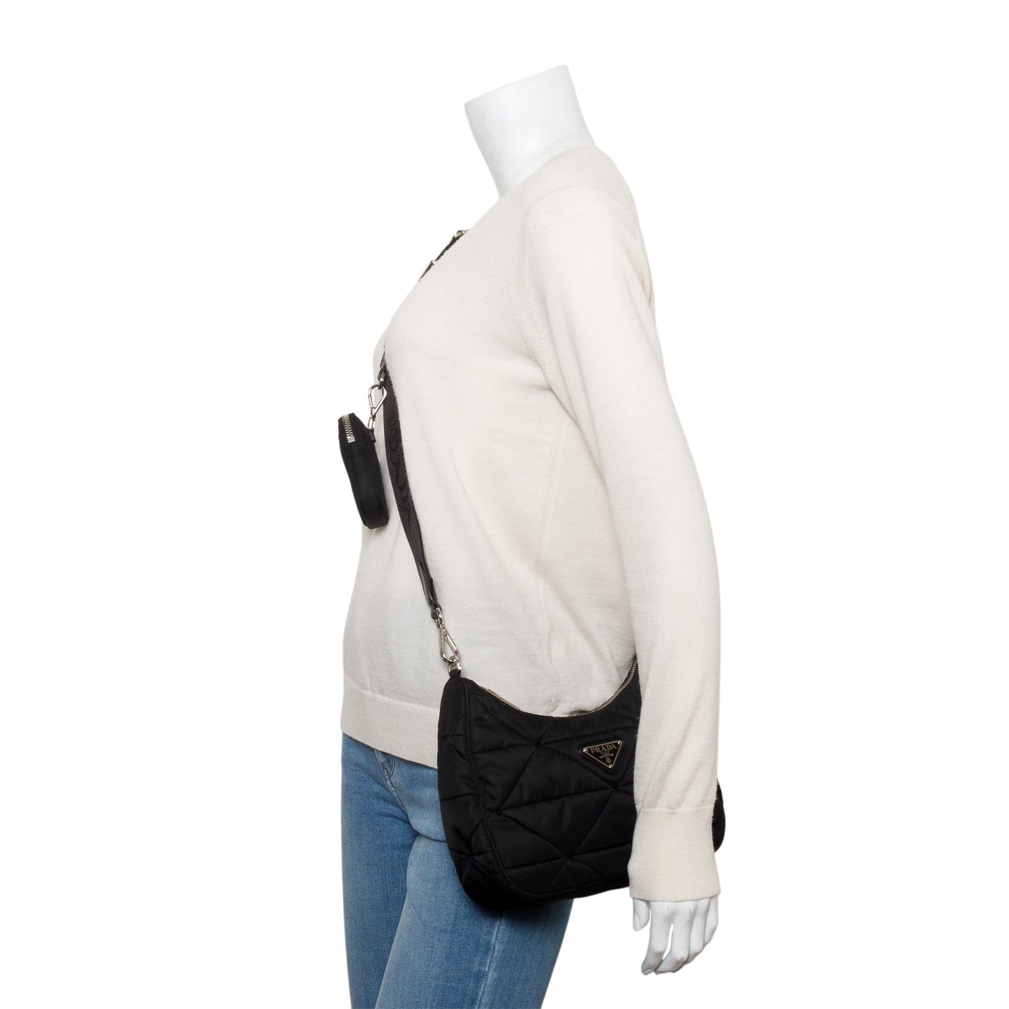 Prada Padded Re Shoulder Bag Nylon Black