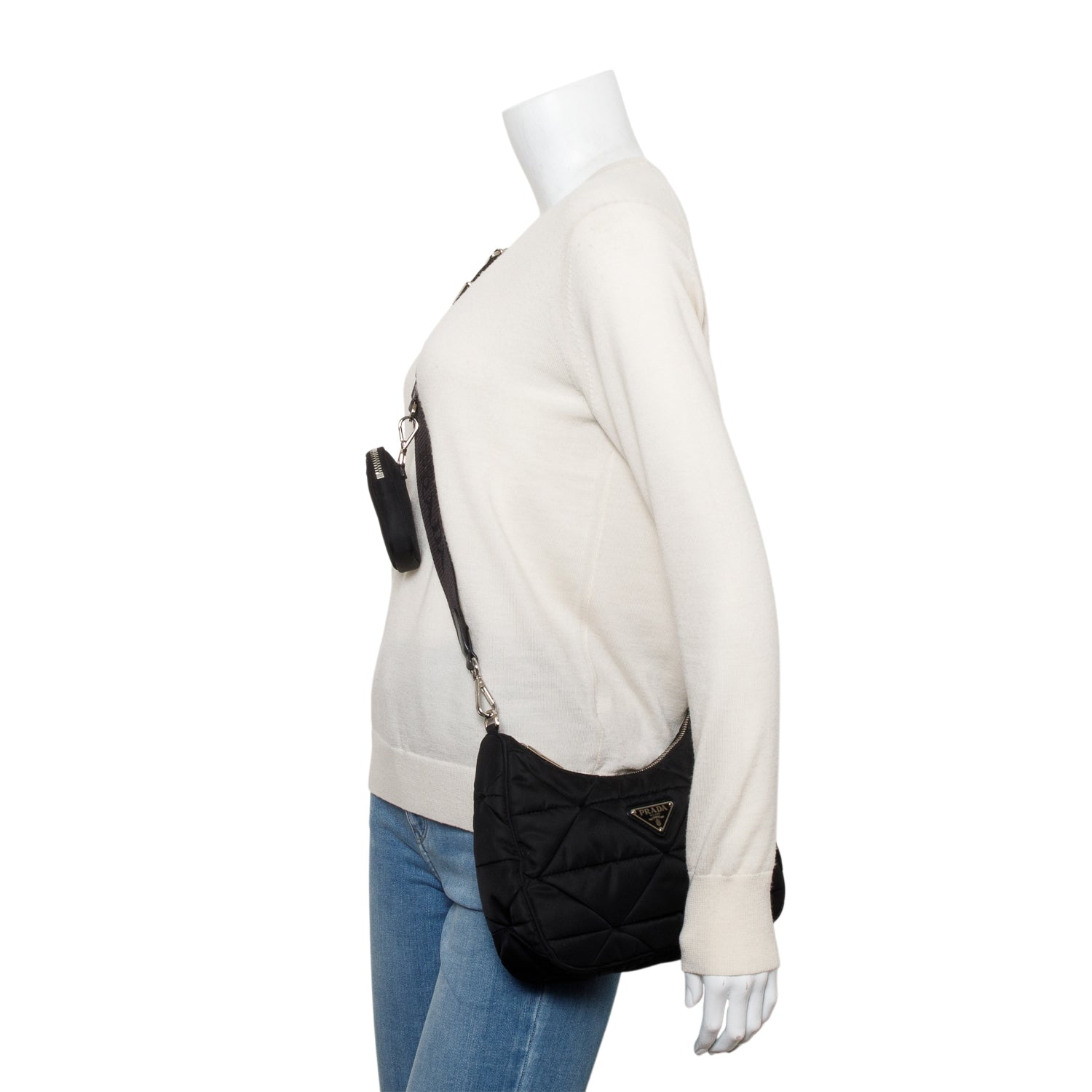 Prada Padded Re Shoulder Bag Nylon Black