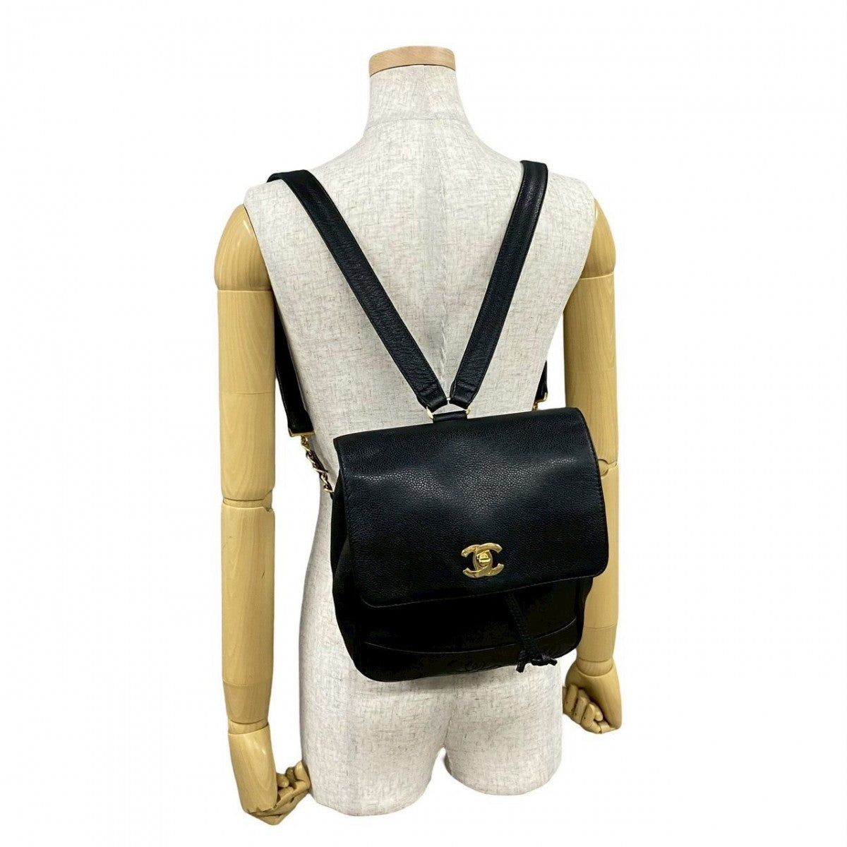 Chanel Backpack Matt caviar skin Trip Luco Black