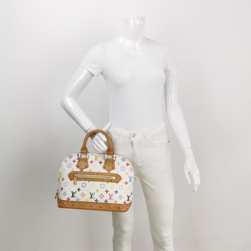 Louis Vuitton x Takashi Murakami Alma White Multicolor Handbag Multicolor 3
