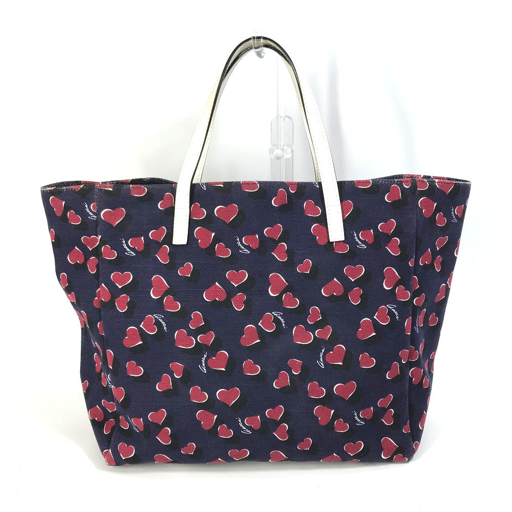 Gucci heart Leather Canvas Pink Tote Bag