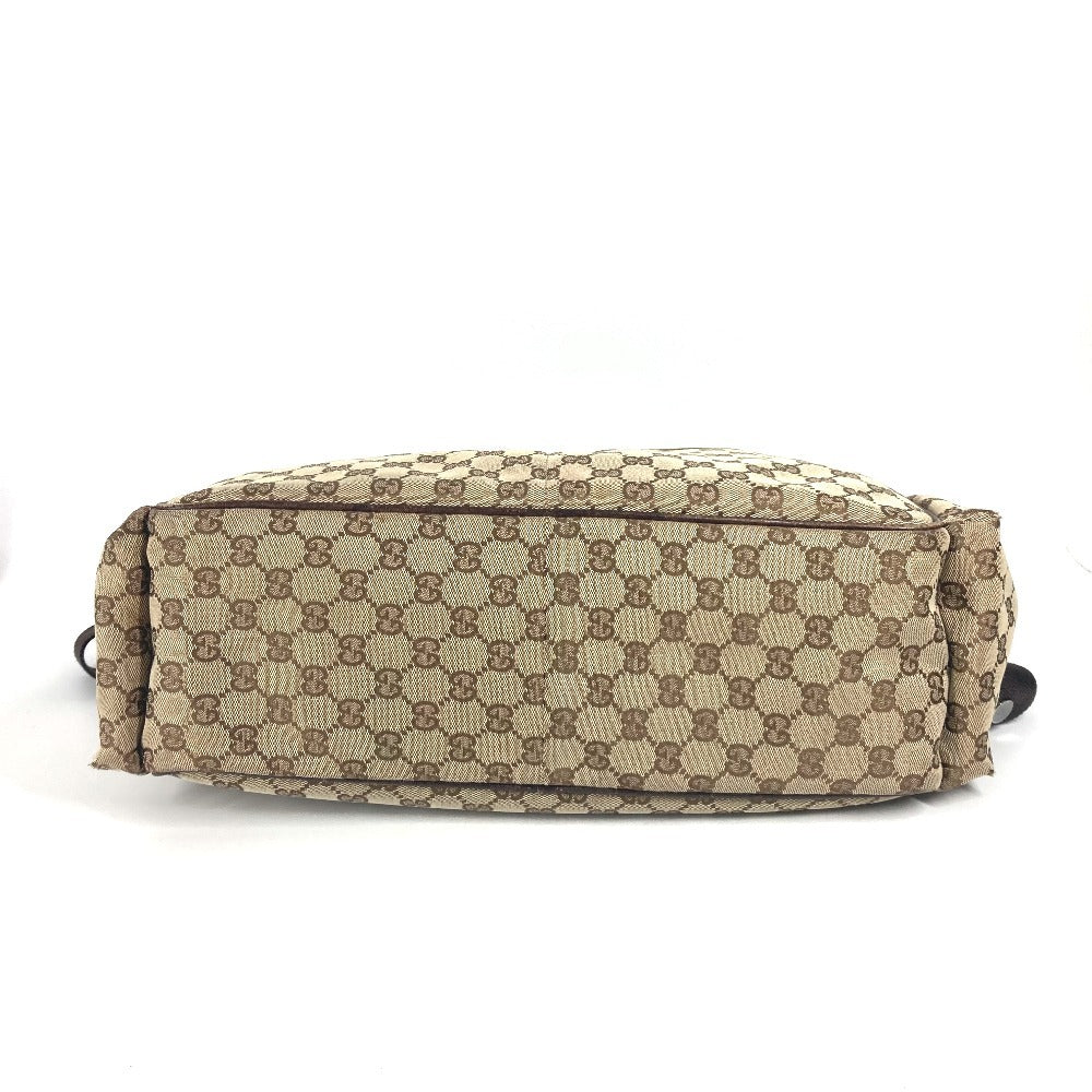 Gucci GG Mother's Leather Canvas Beige Shoulder Bag