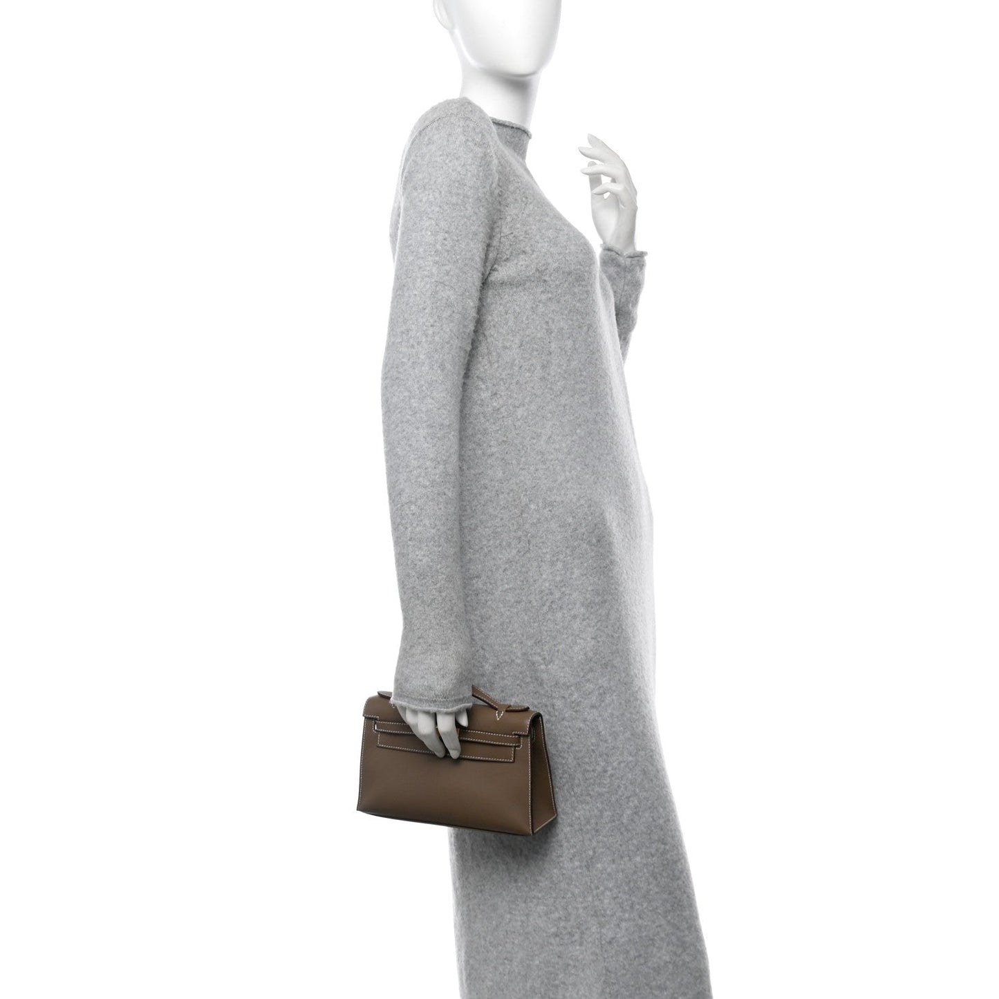 Hermes Swift Kelly Pochette Clutch Etoupe Clutch Bag