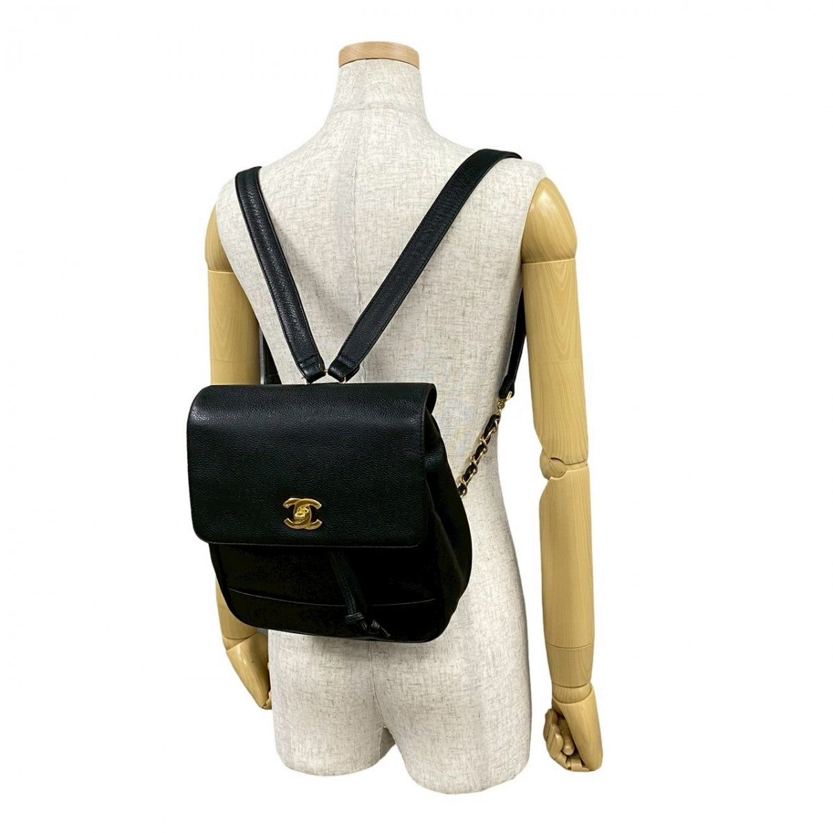 Chanel Backpack Matt caviar skin Trip Luco Black 2