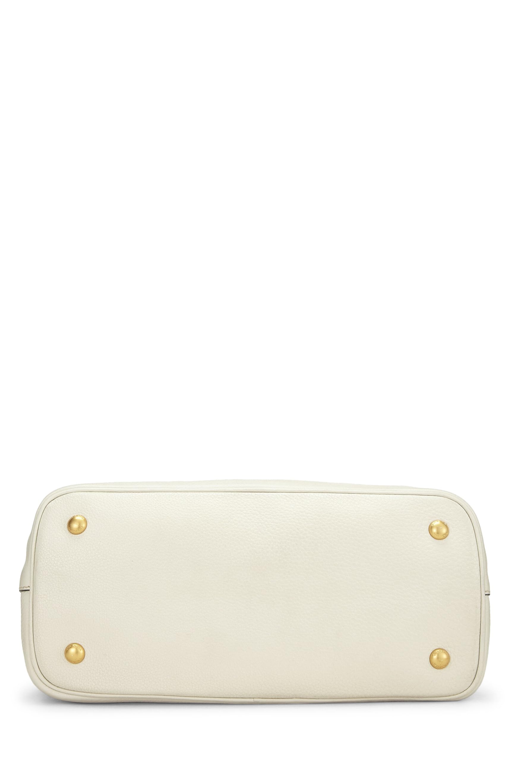 Prada Daino Phenix Convertible Travel Bag Vitello White Small
