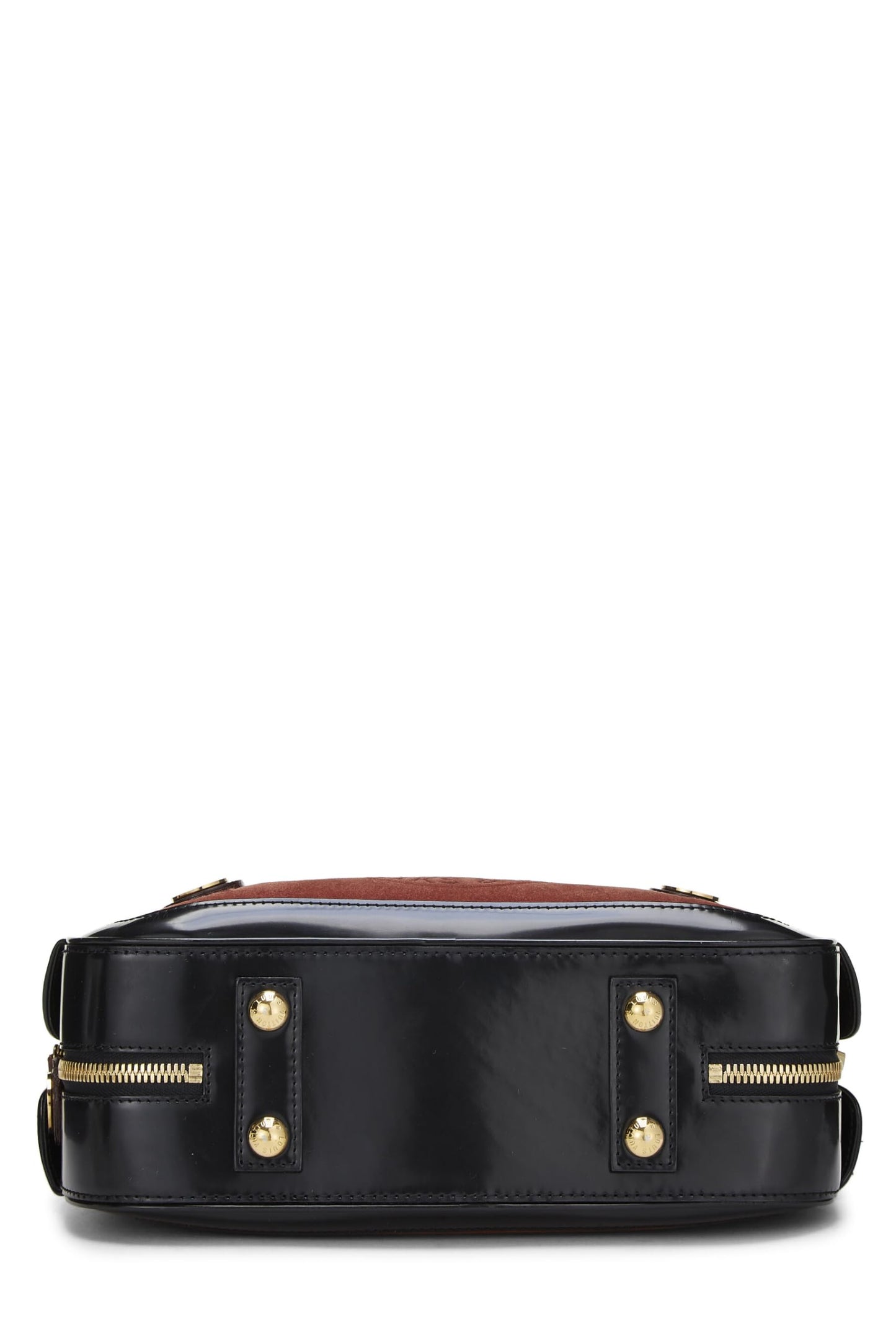 Louis Vuitton,  Burgundy Suede Stampbag PM, Burgundy
