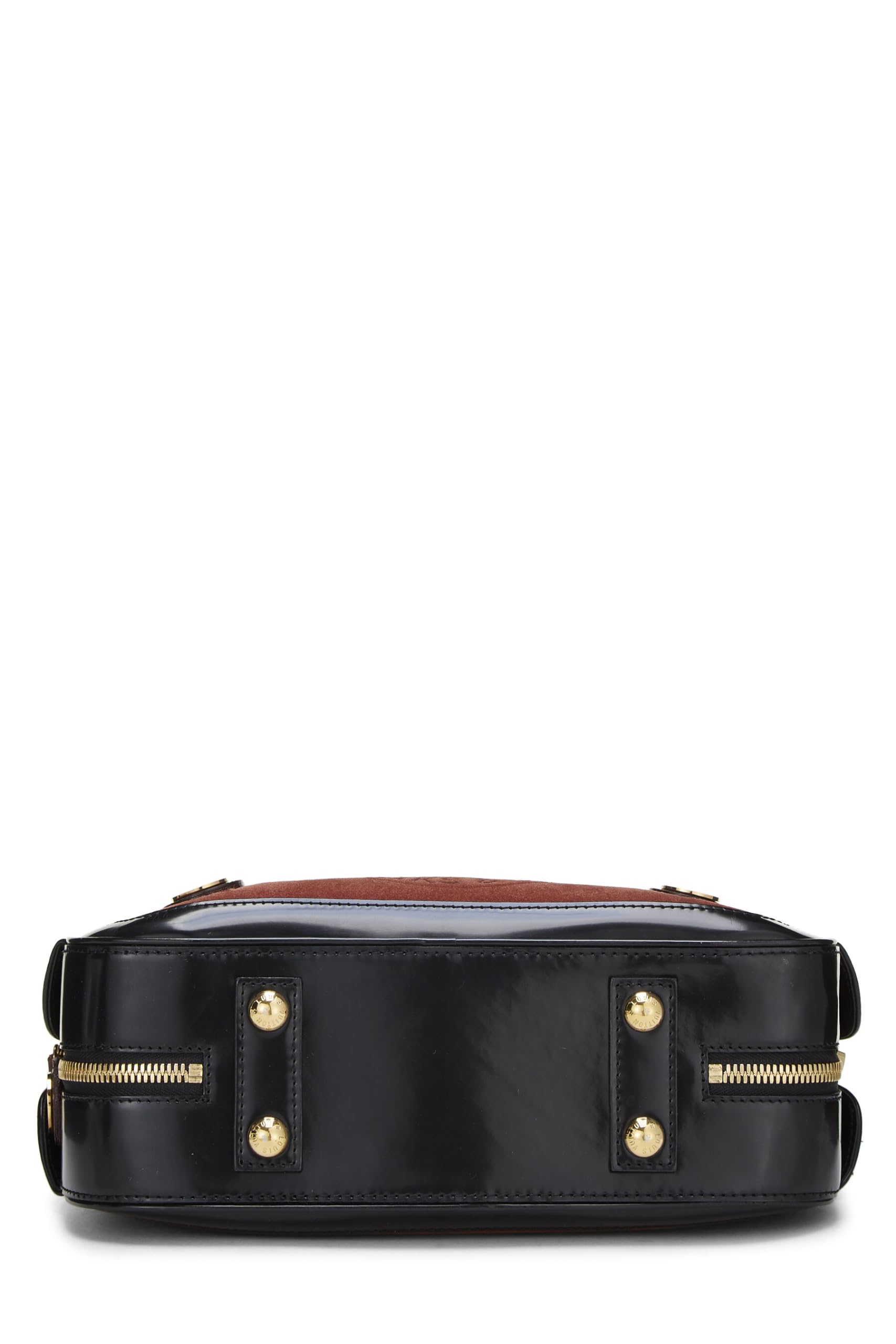 Louis Vuitton,  Burgundy Suede Stampbag PM, Burgundy