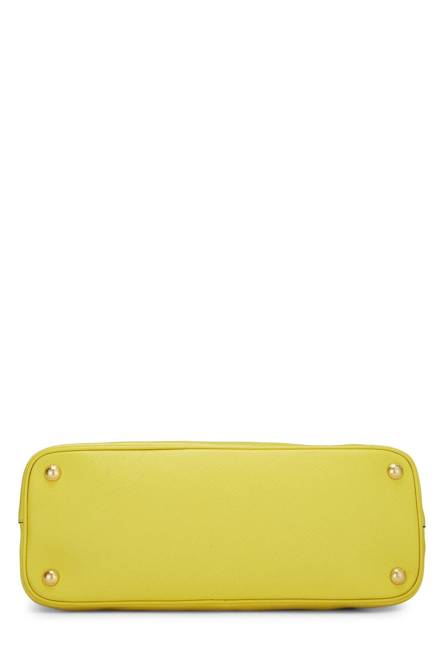 Prada Dome Handbag Saffiano Yellow Travel Bag