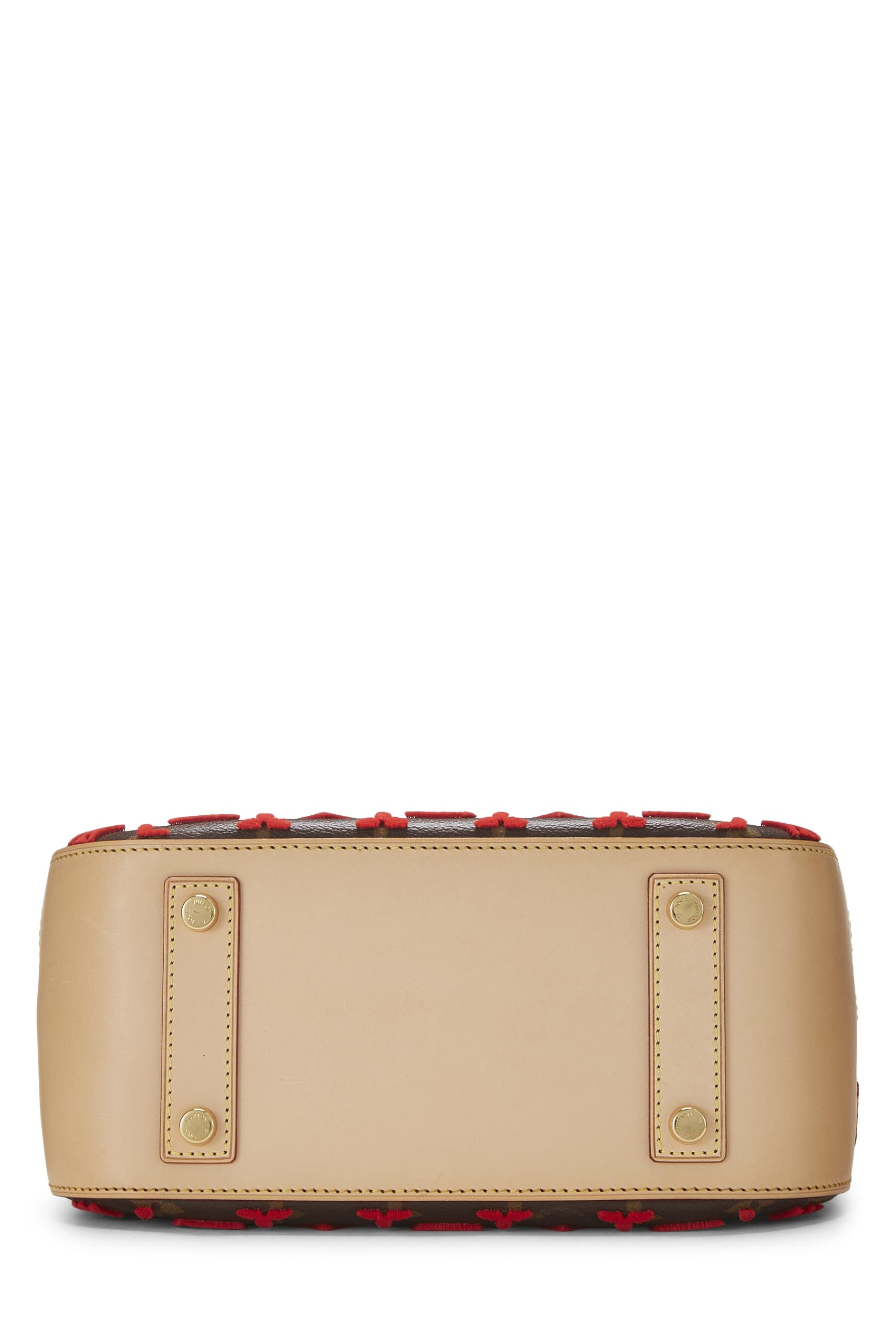 Louis Vuitton,  Limited Edition Red Monogram Tuffetage Deauville Cube, Red