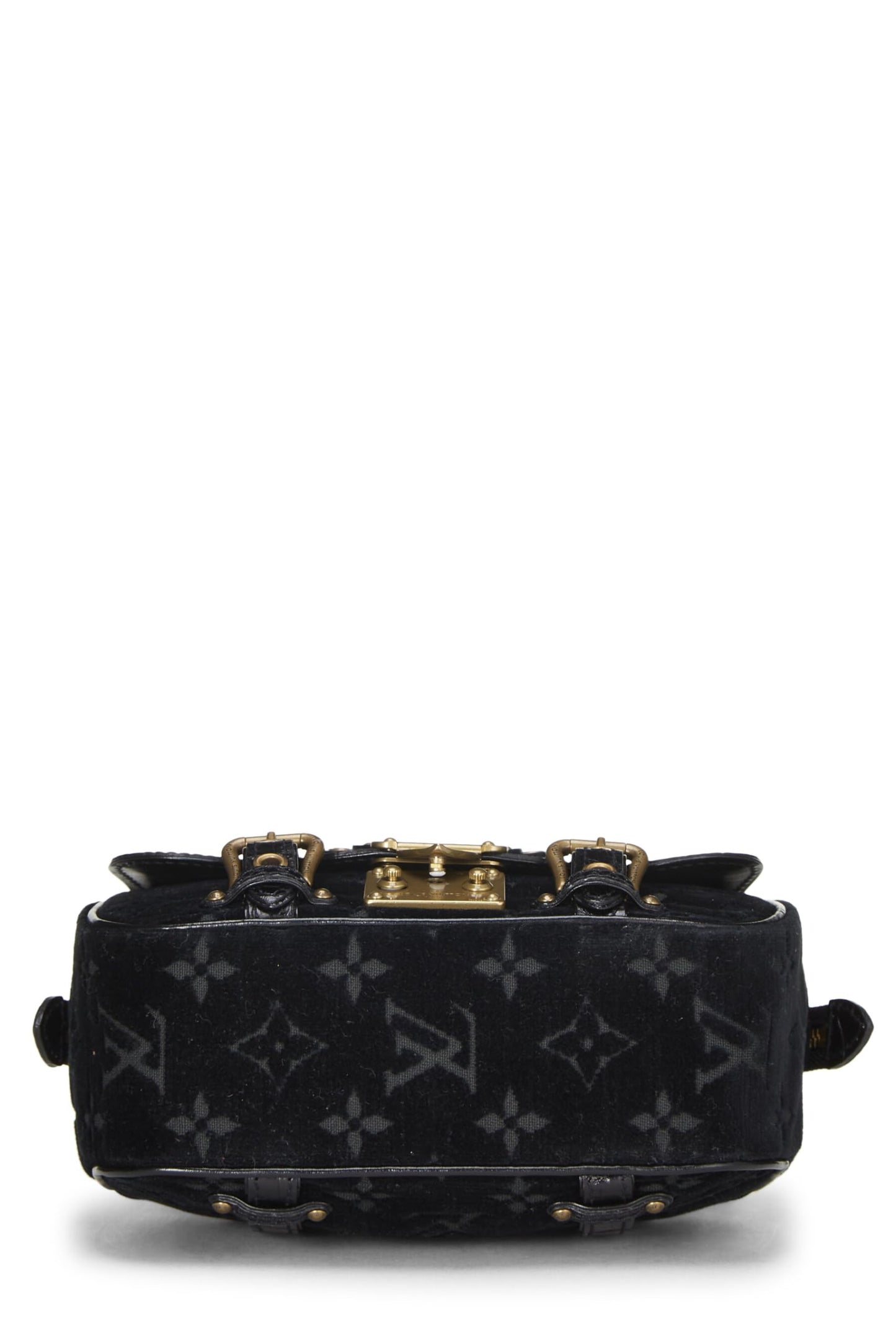 Louis Vuitton,  Black Monogram Velour Gracie PM, Black