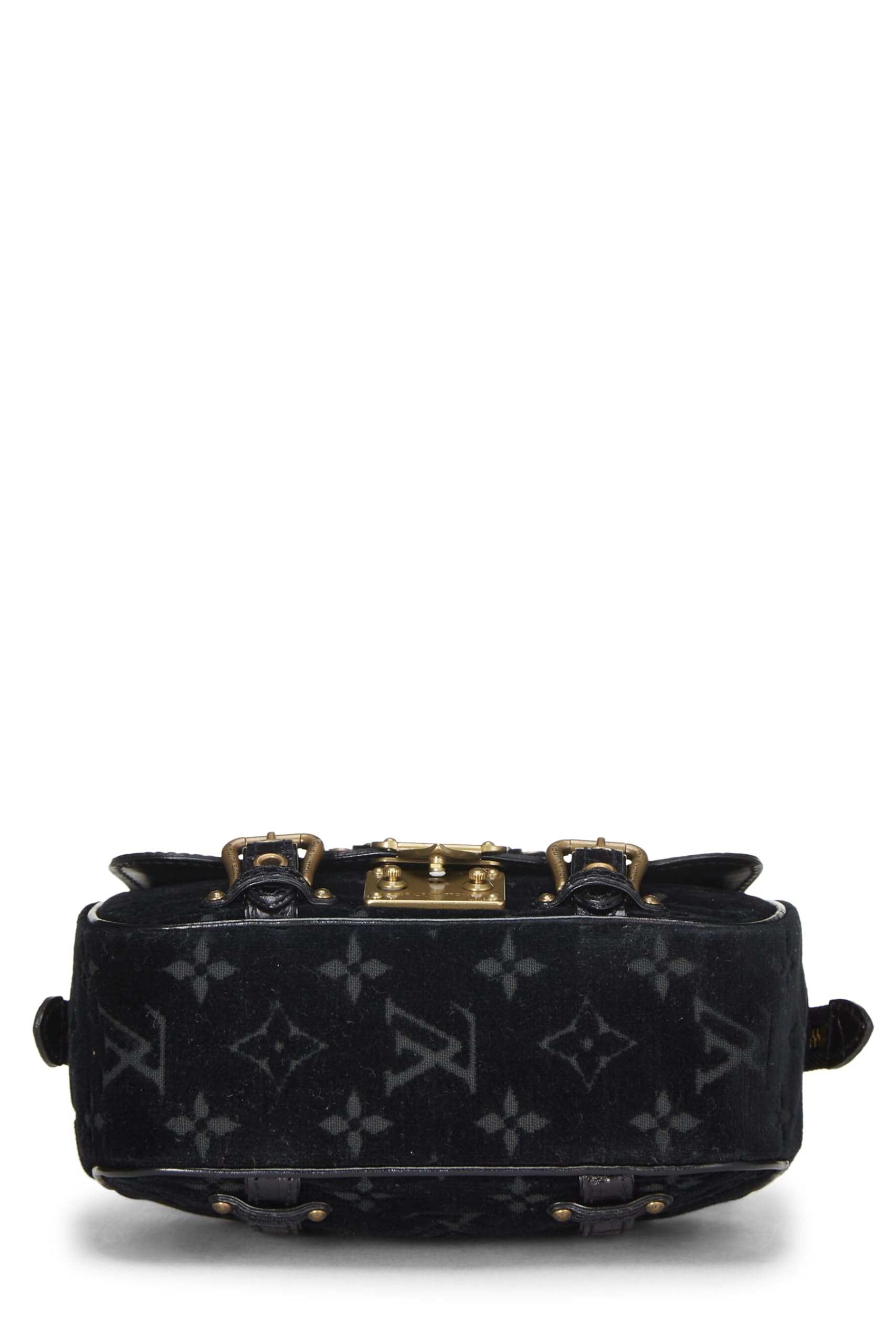 Louis Vuitton,  Black Monogram Velour Gracie PM, Black