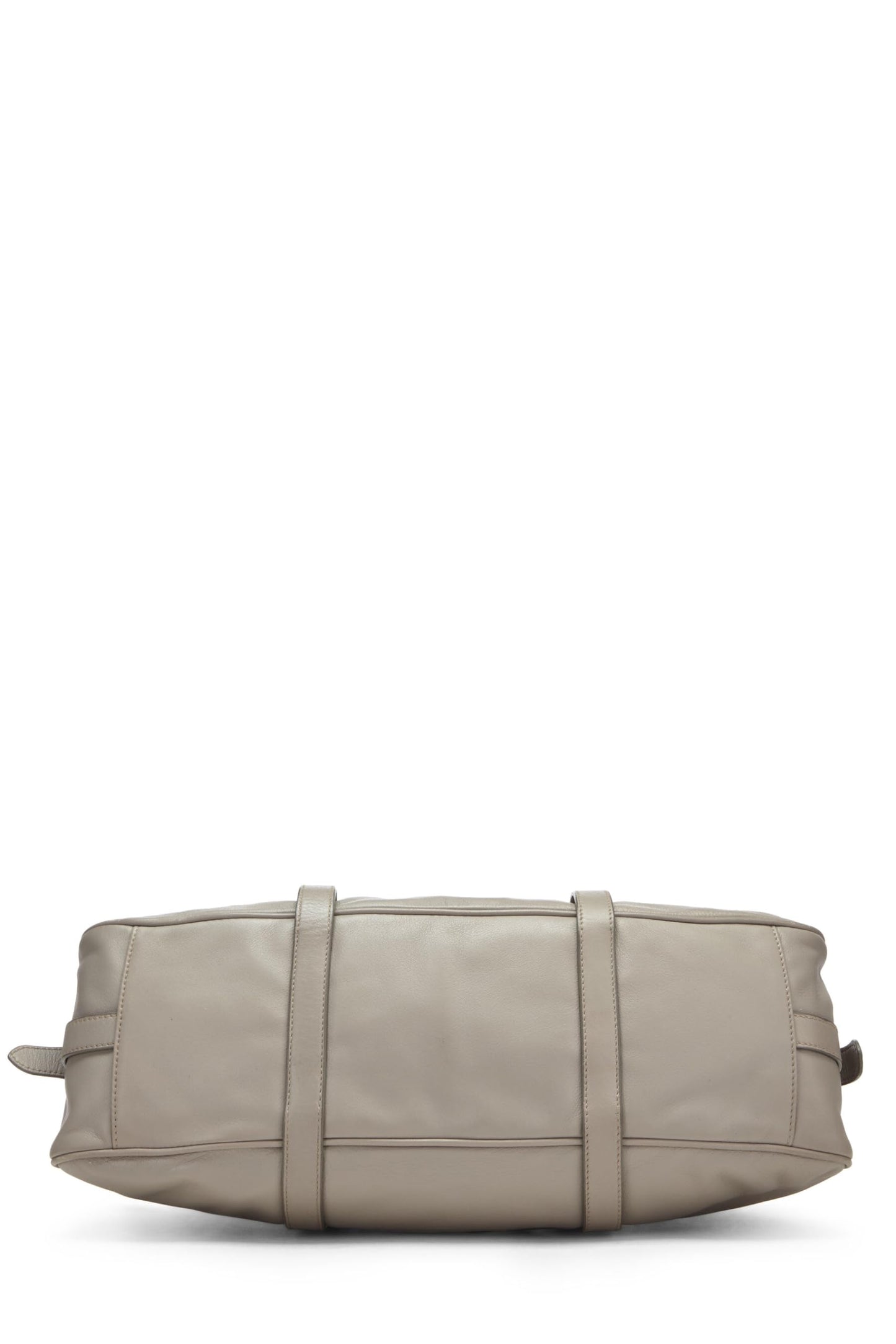 Prada Grey Calfskin Convertible Buckle Handbag Grey Gray Travel Bag