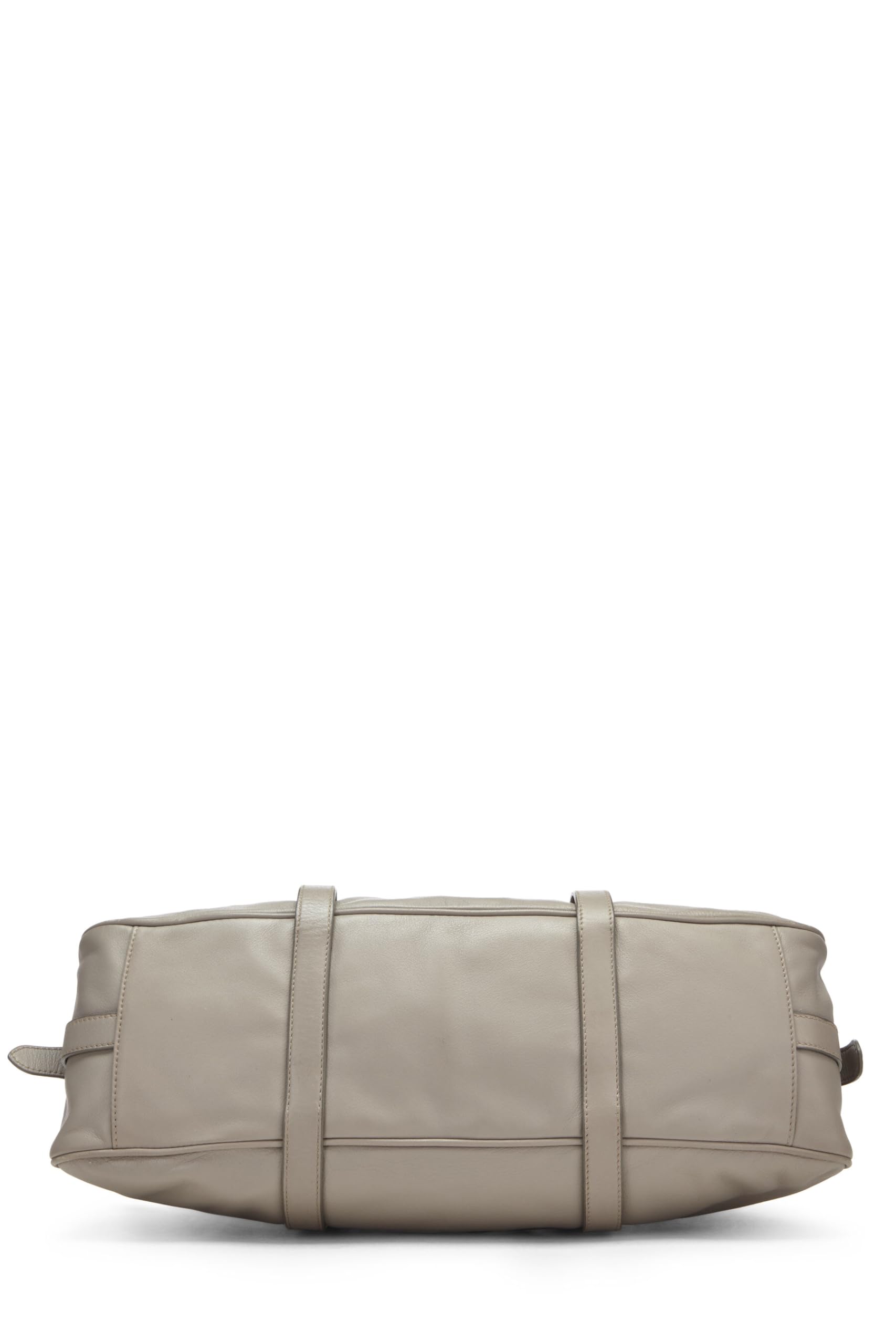 Prada Grey Calfskin Convertible Buckle Handbag Grey Gray Travel Bag
