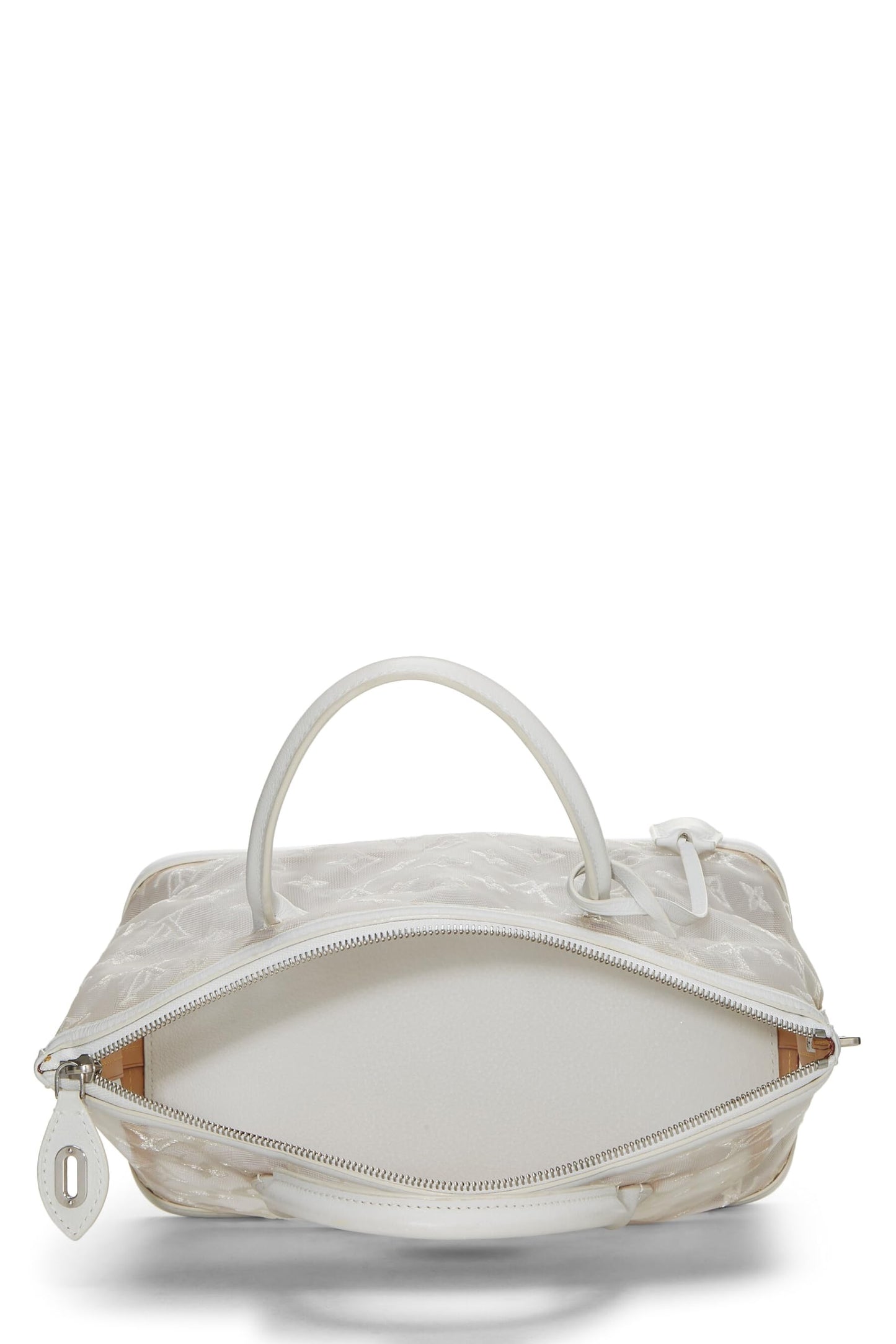 Louis Vuitton,  White Monogram Mesh Transparence Lockit, White