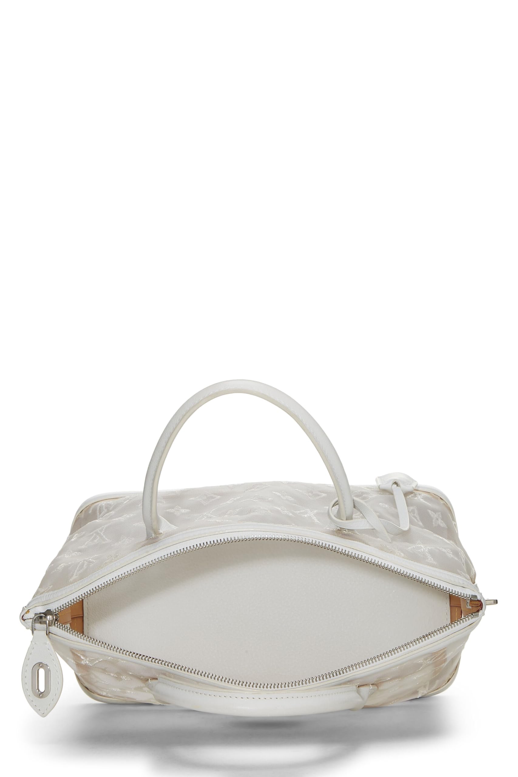 Louis Vuitton,  White Monogram Mesh Transparence Lockit, White