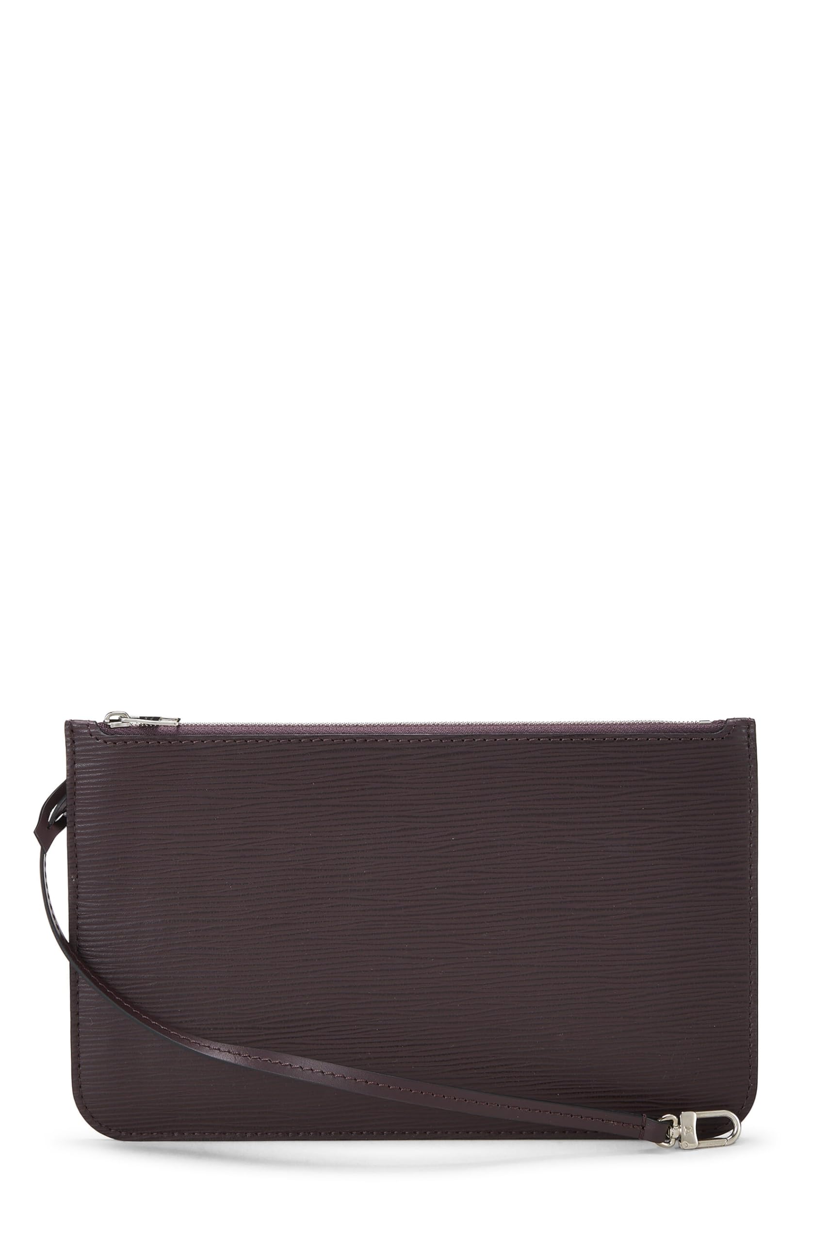 Louis Vuitton,  Purple Epi Neverfull Pouch MM, Purple