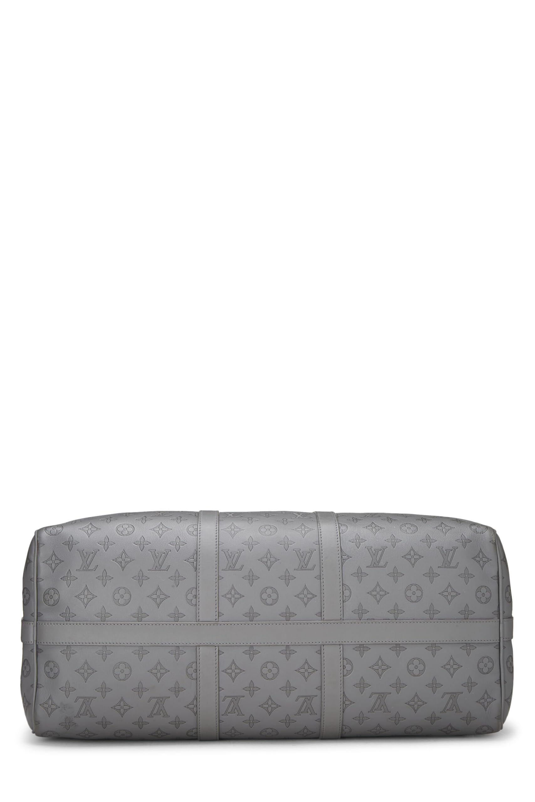 Louis Vuitton,  Grey Monogram Shadow Leather Keepall Bandoulière 50, Grey