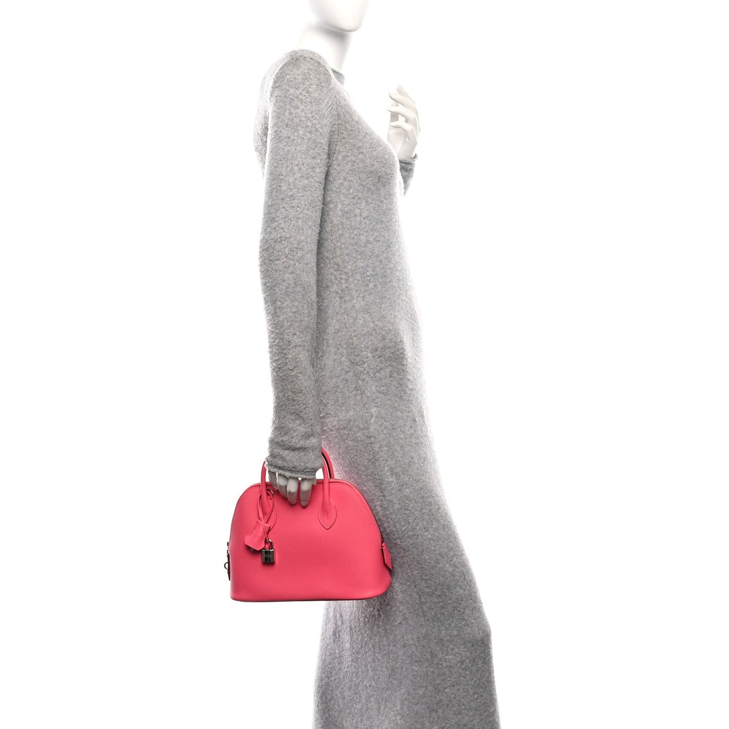 Hermes Epsom Bolide Rose Azalee Handbag Travel Bag
