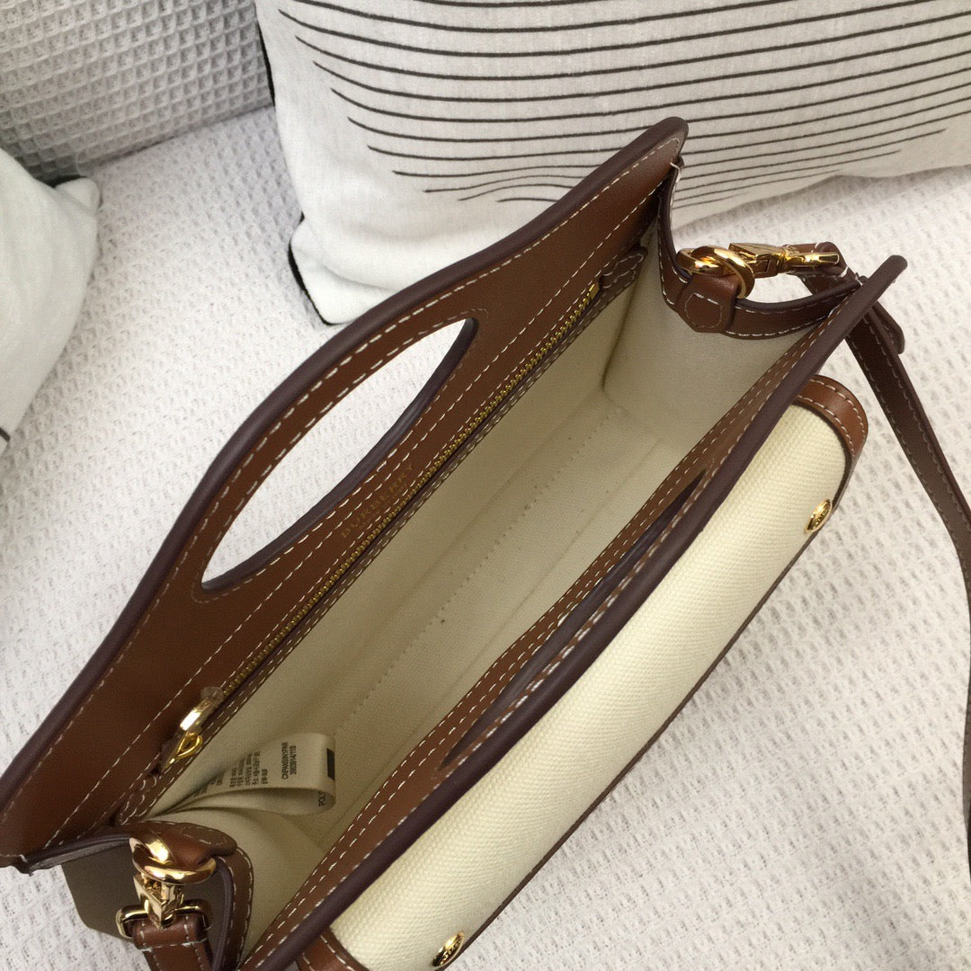 Top Quality Two Tone And Pocket Bag Canvas Brown Travel Bag 80393611 4798