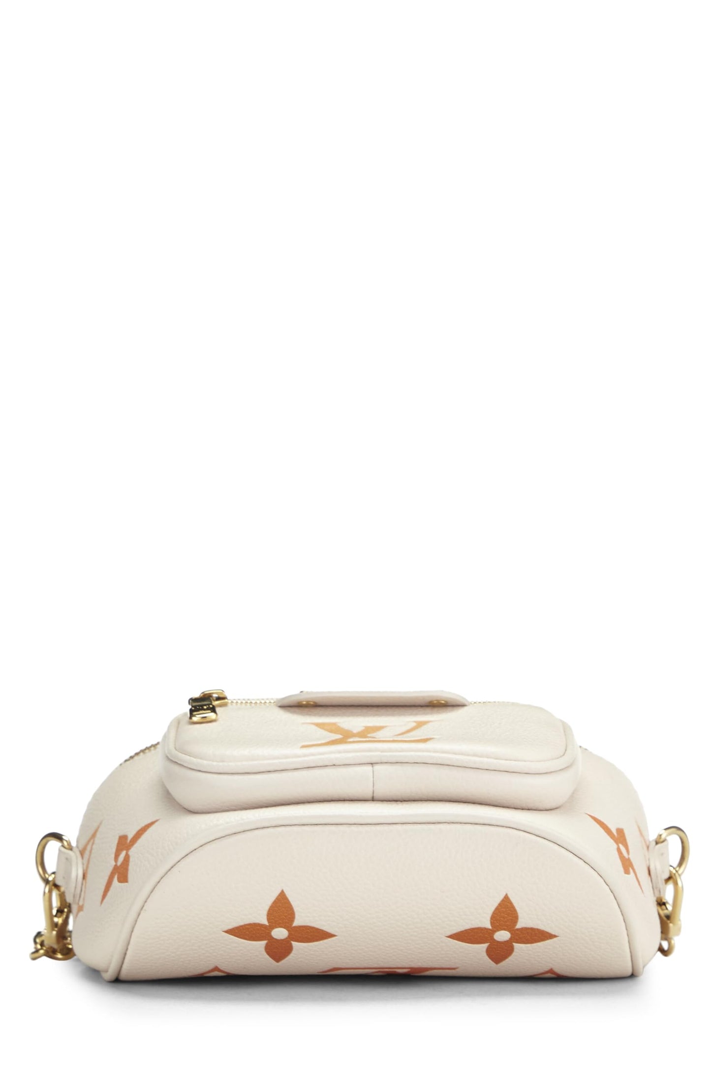 Louis Vuitton,  Cream Giant Monogram Empreinte Bumbag Mini, Cream