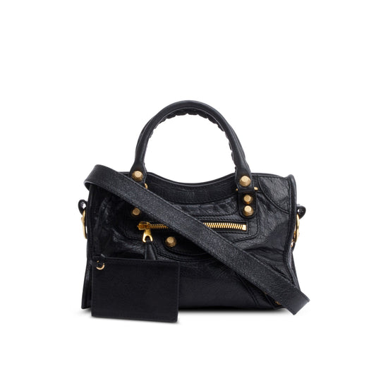 Balenciaga Agneau Classic City Bag Leather Black Travel Bag