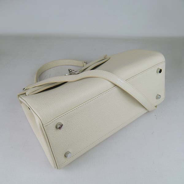 Hermes Luxury Kelly Cm Togo Handbag Leather Beige Travel Bag
