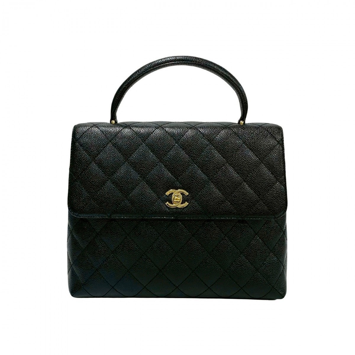 Chanel Matt caviar skin COCO Mark Matrasse Black Handbag 2