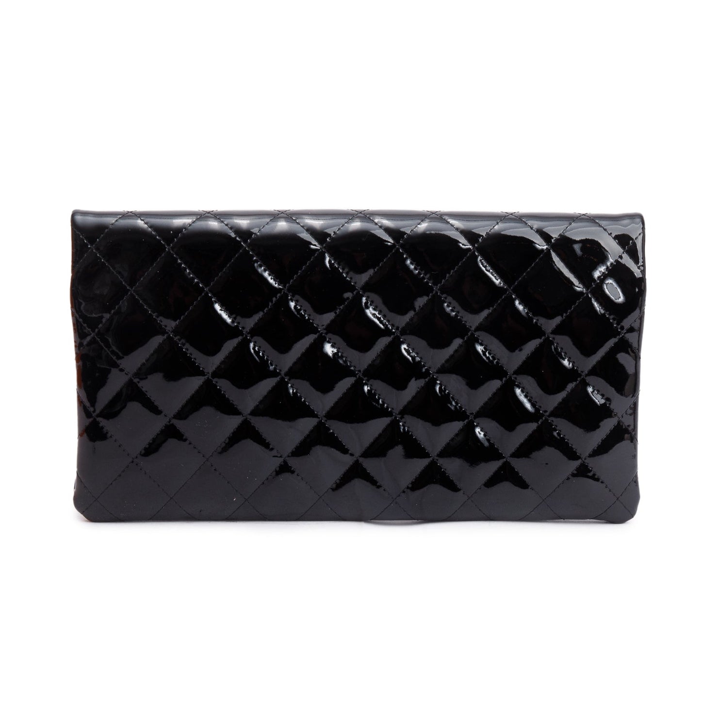 Chanel Quilted Patent Beauty CC Leather Black Travel Bag