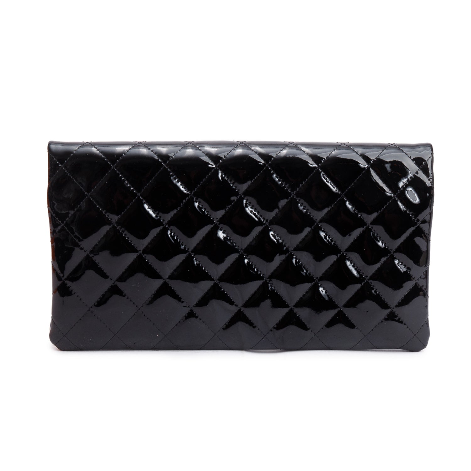 Chanel Quilted Patent Beauty CC Leather Black Travel Bag