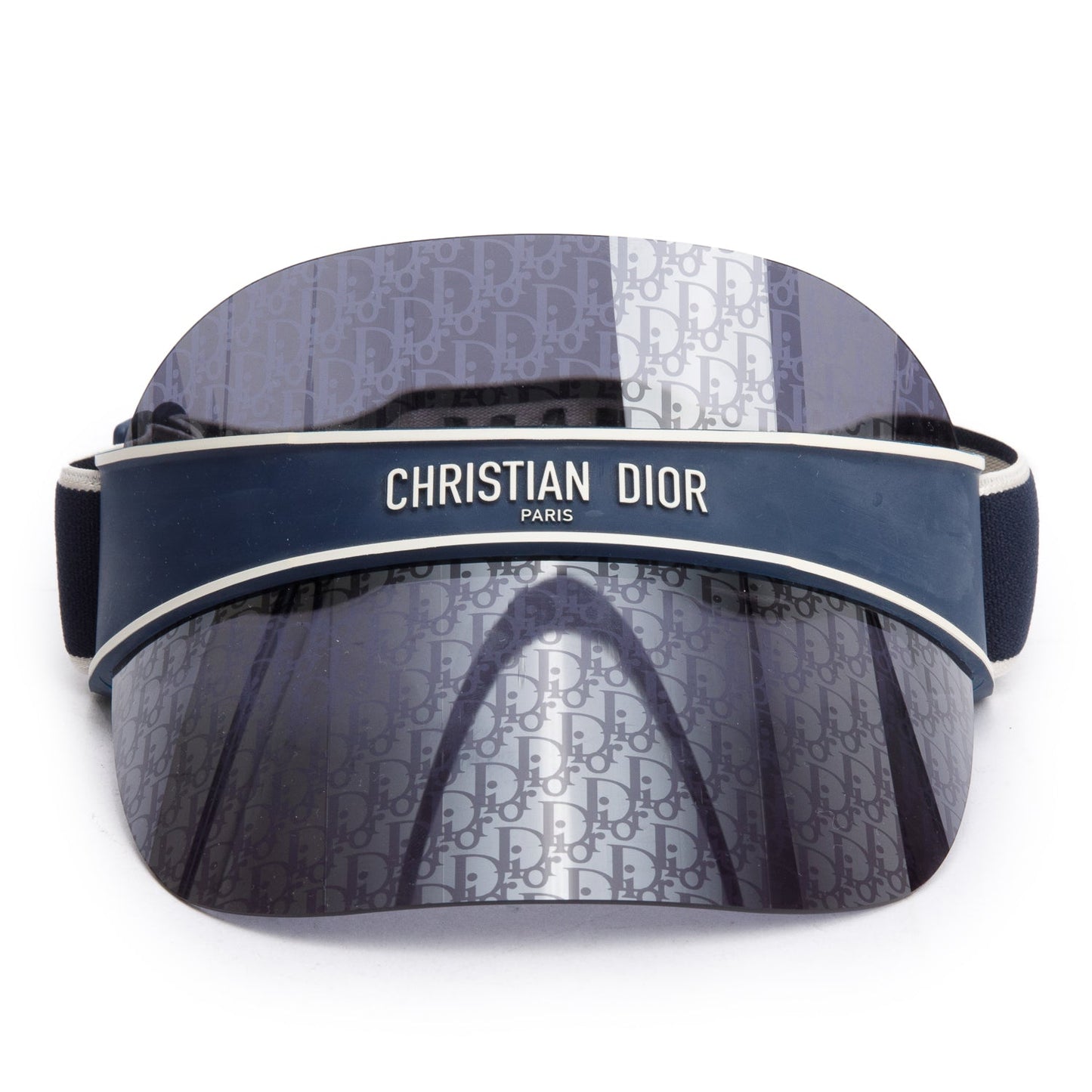 Dior Christian Oblique club V U Visor Handbag Blue Travel Bag