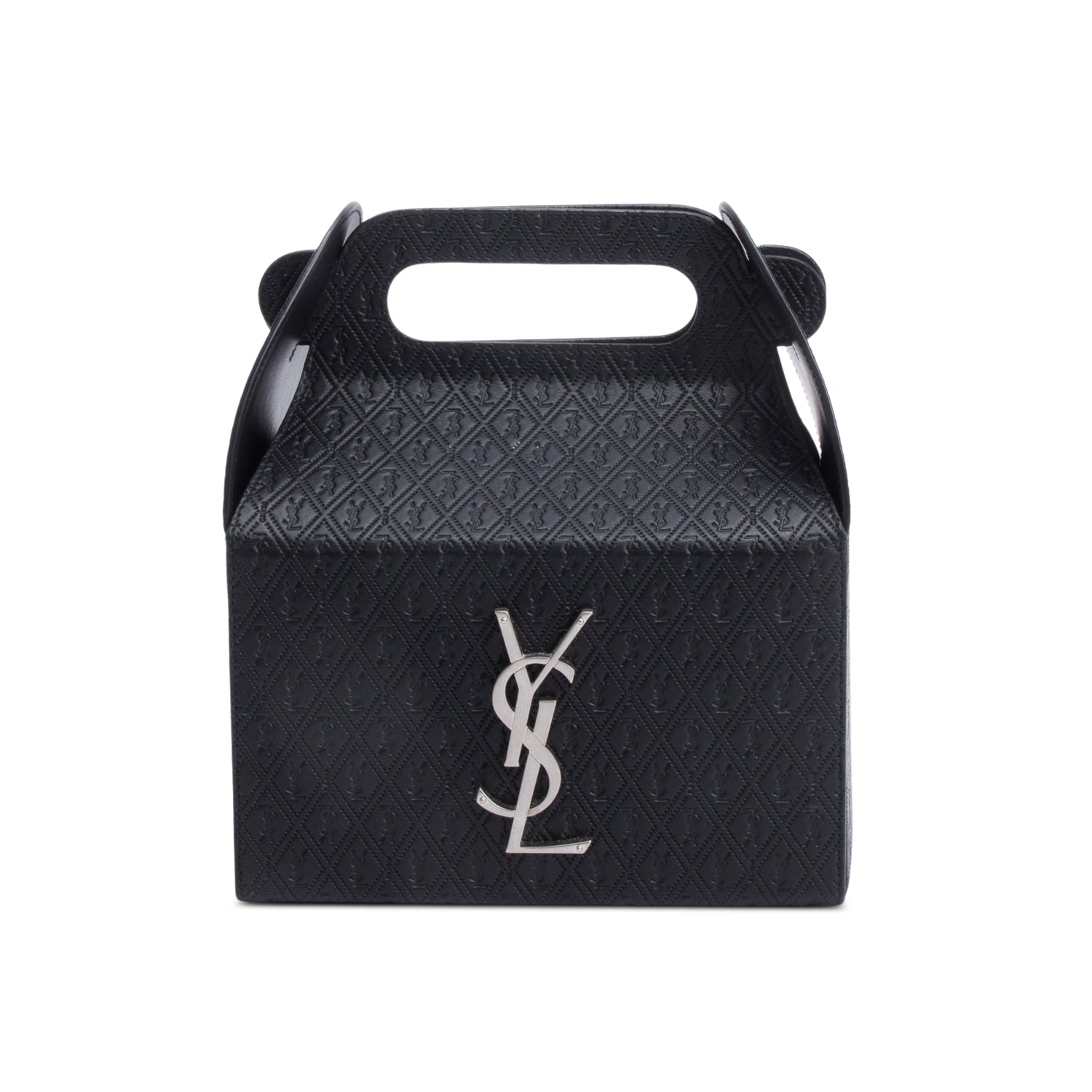 YSL Saint Laurent Take Away Box Travel Bag Leather Monogram